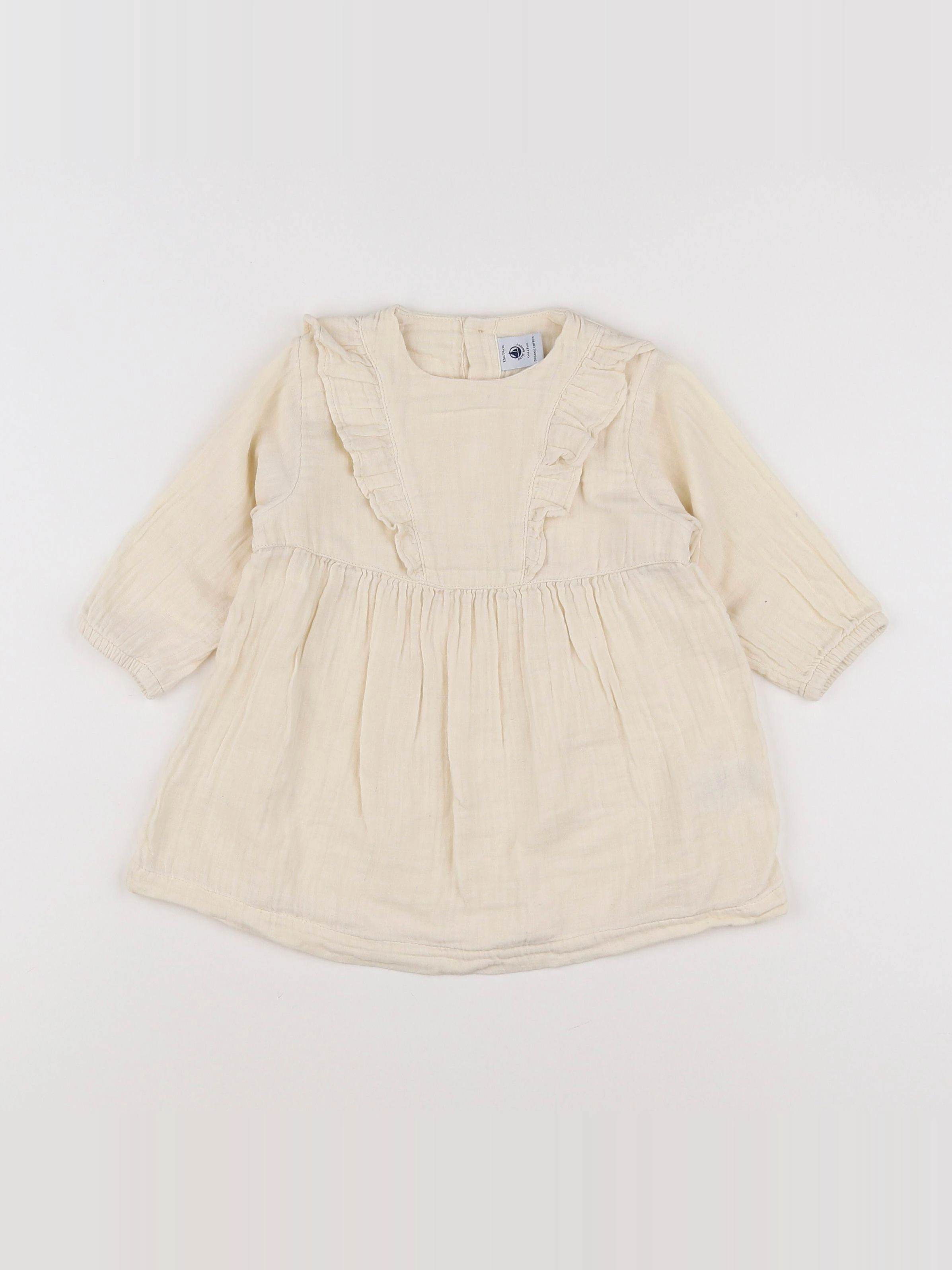 Petit Bateau - robe beige - 12 mois