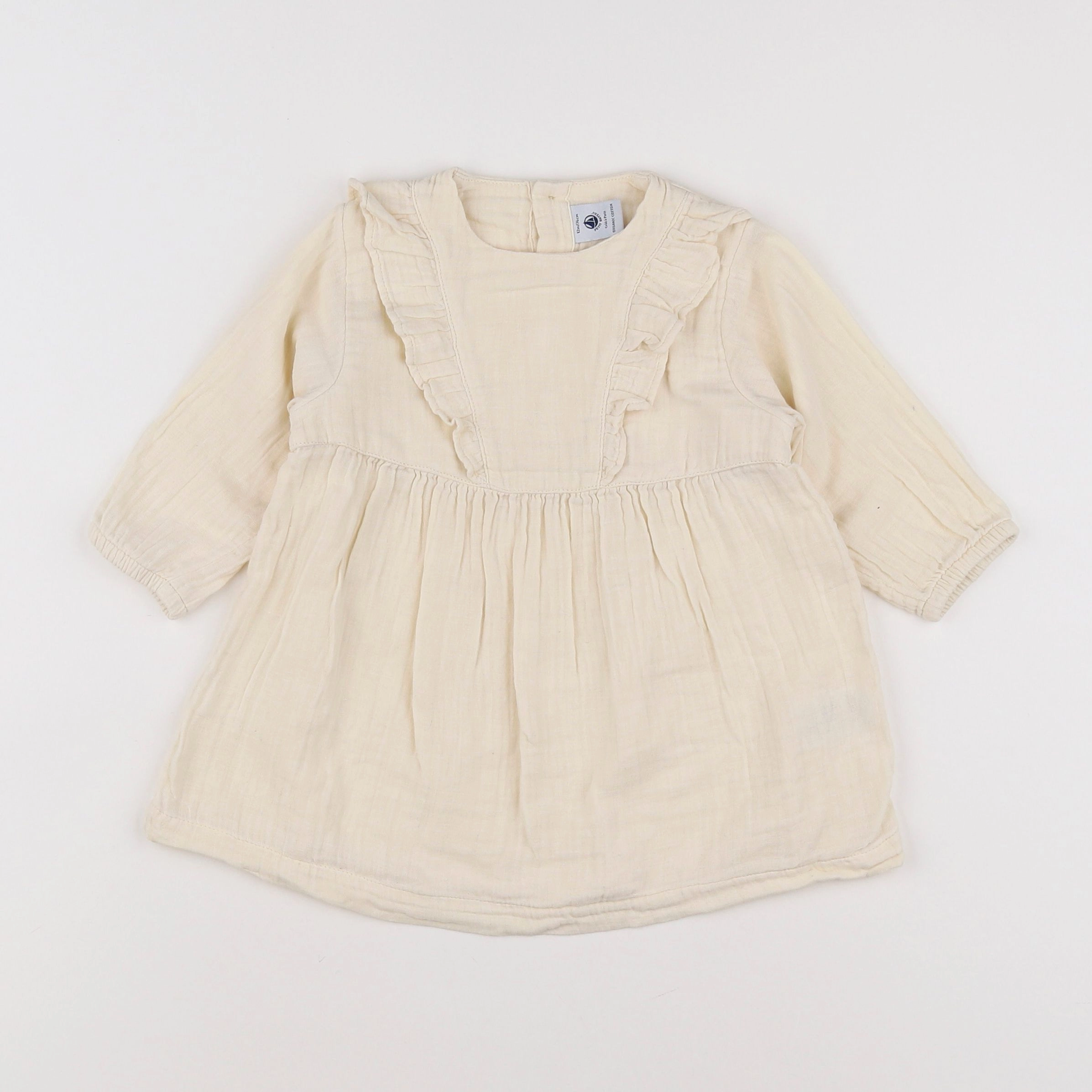 Petit Bateau - robe beige - 12 mois