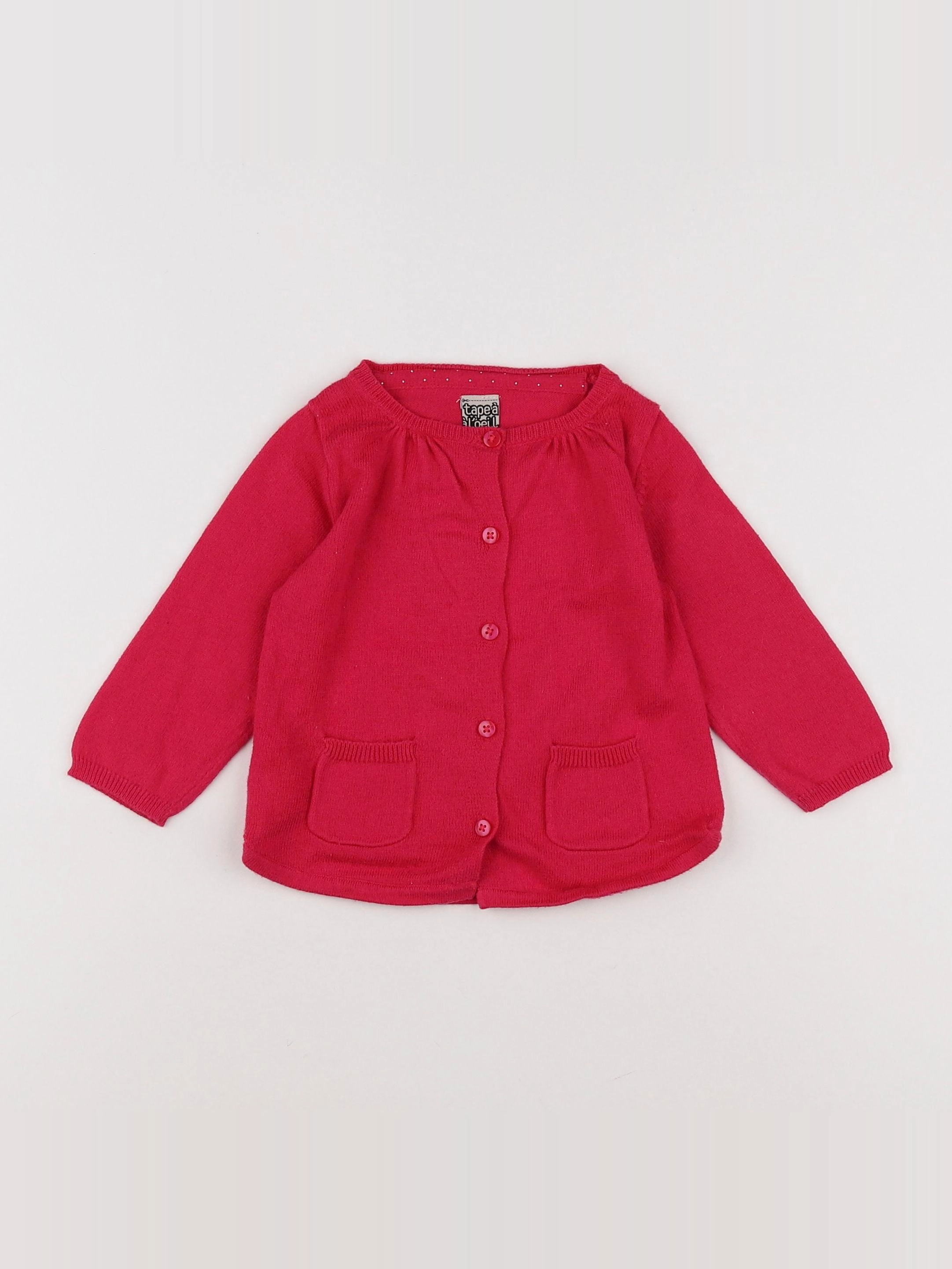 Tape à l'oeil - gilet rose - 9 mois