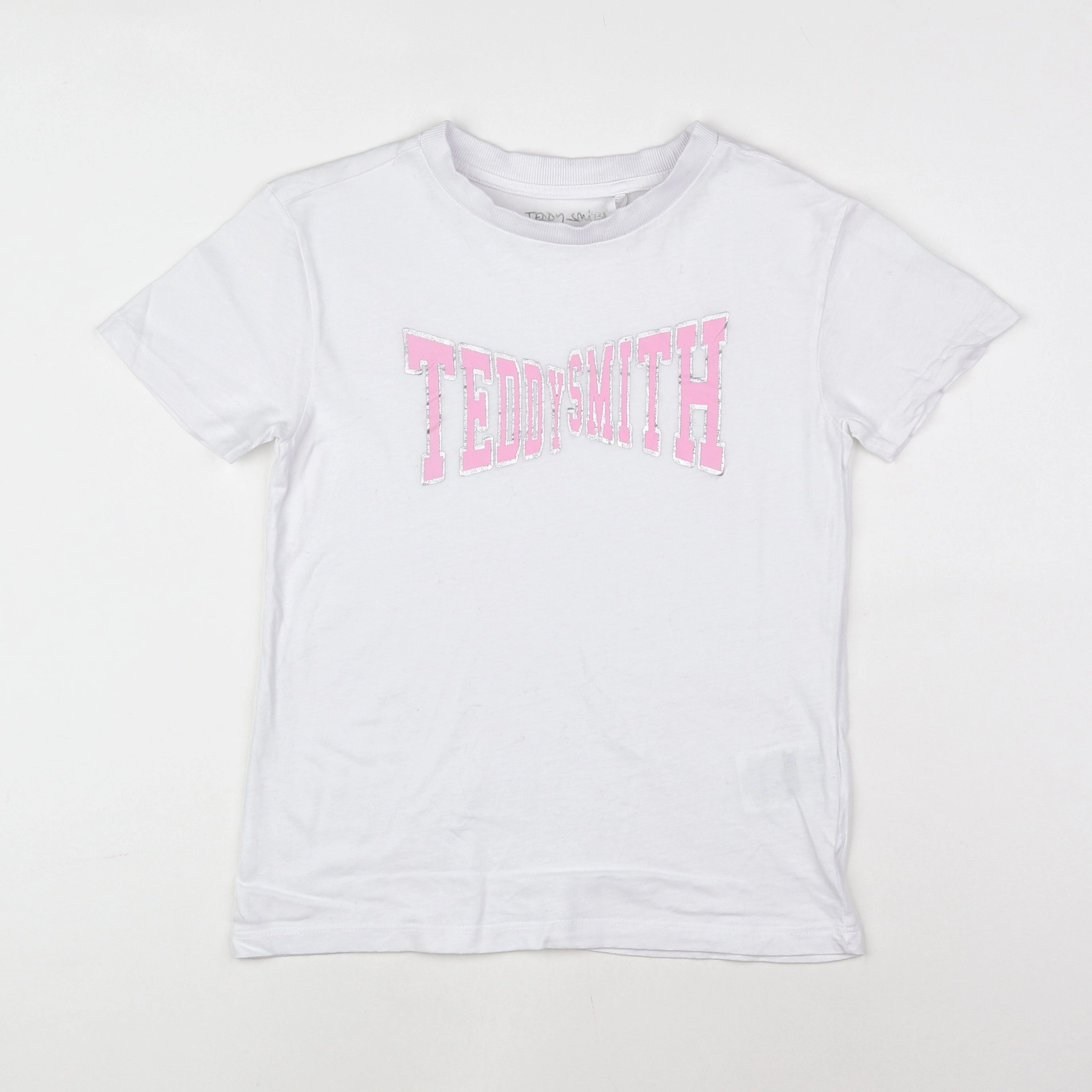 Teddy Smith - tee-shirt blanc, rose, argent - 10 ans