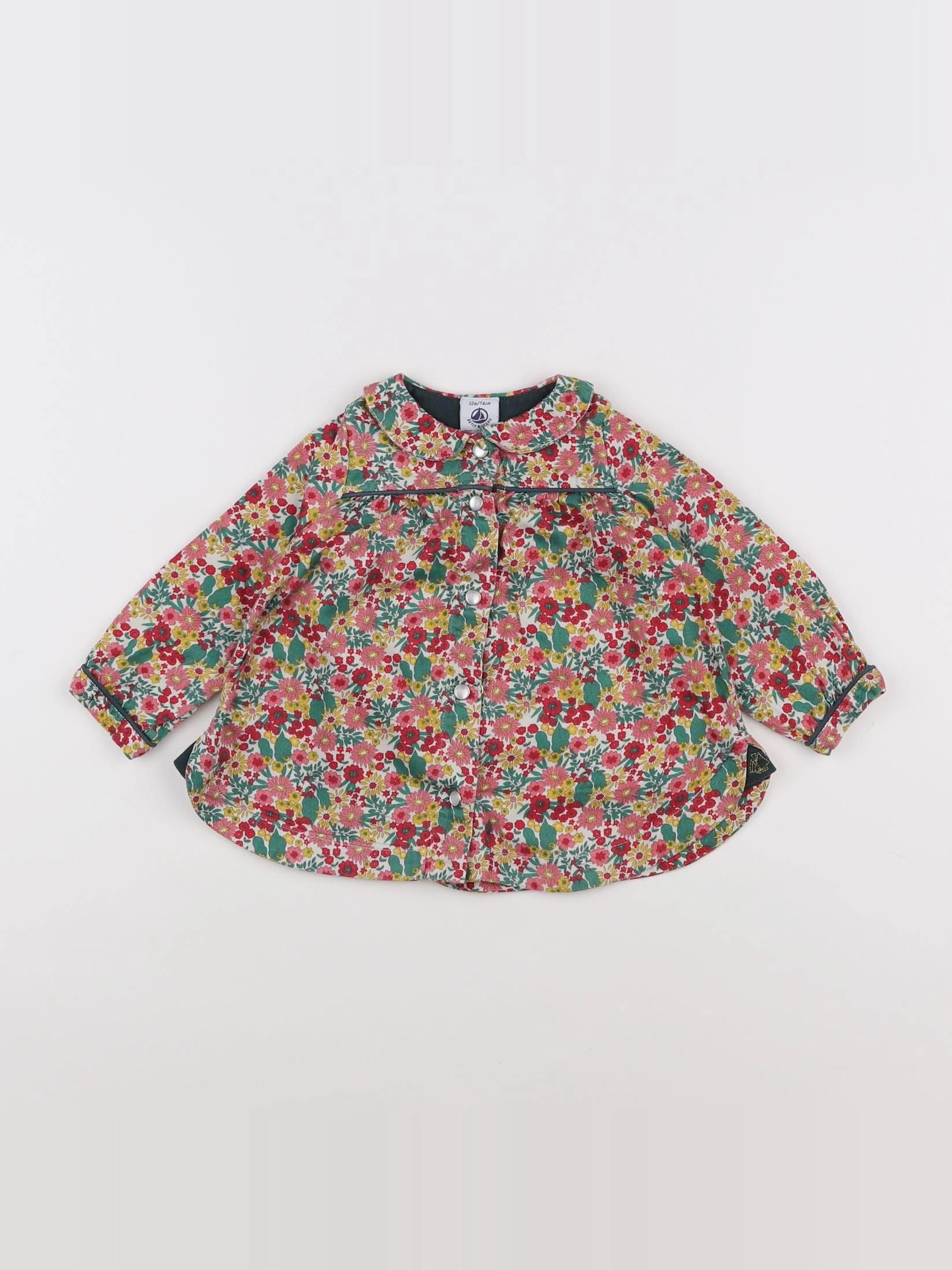 Petit Bateau - blouse multicolore - 12 mois
