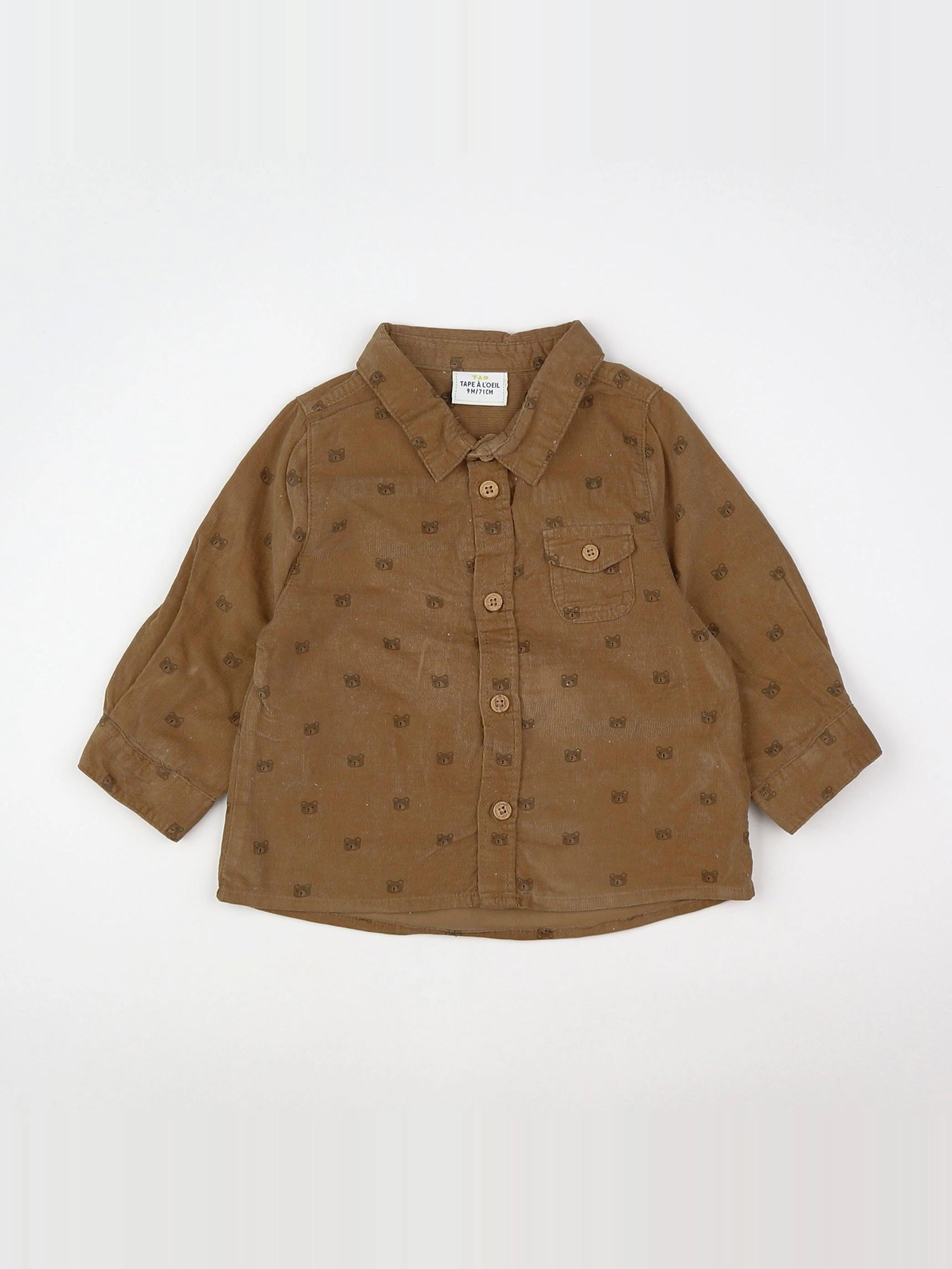 Tape à l'oeil - chemise marron - 9 mois