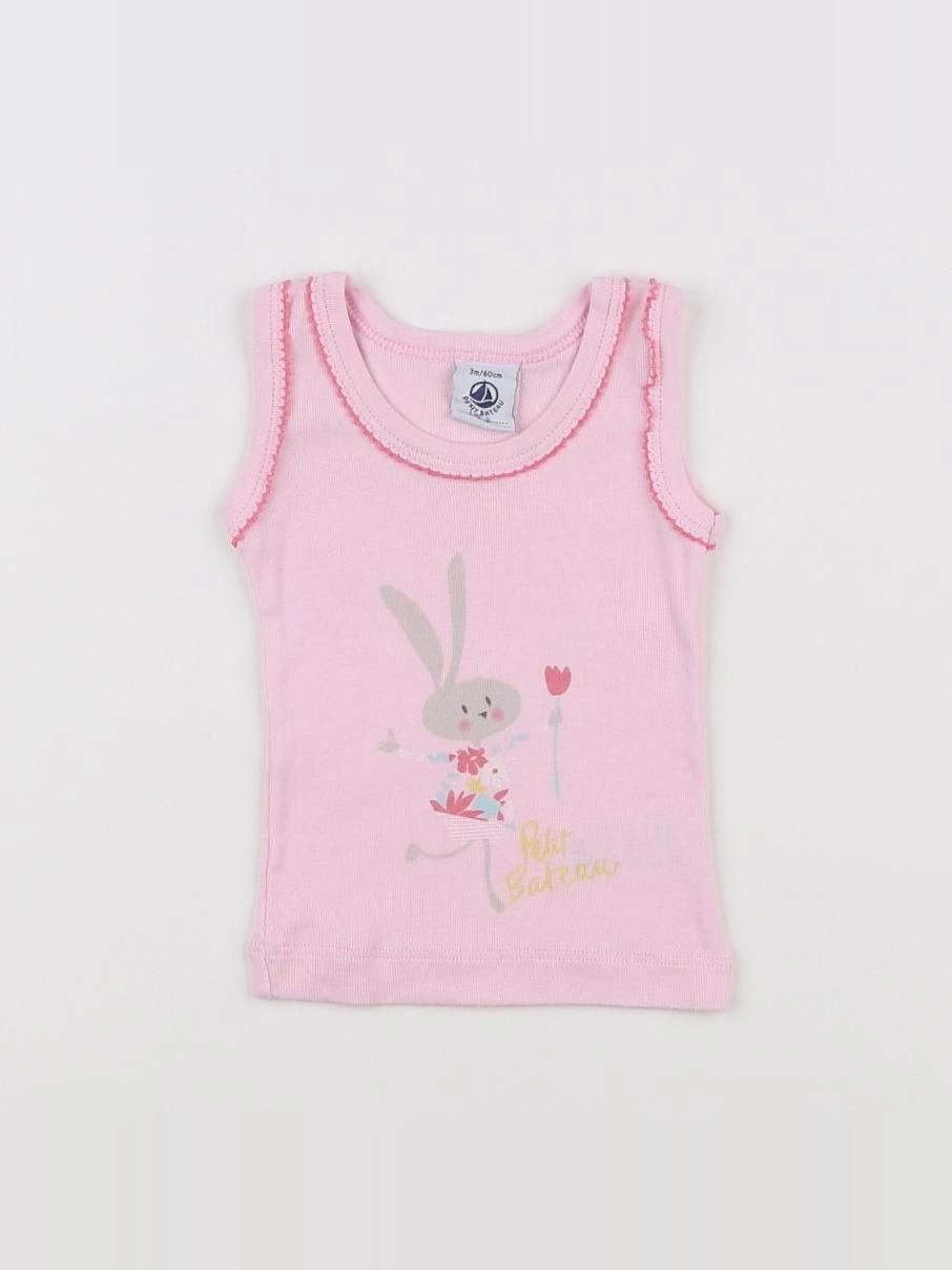 Petit Bateau - maillot de corps rose - 3 mois