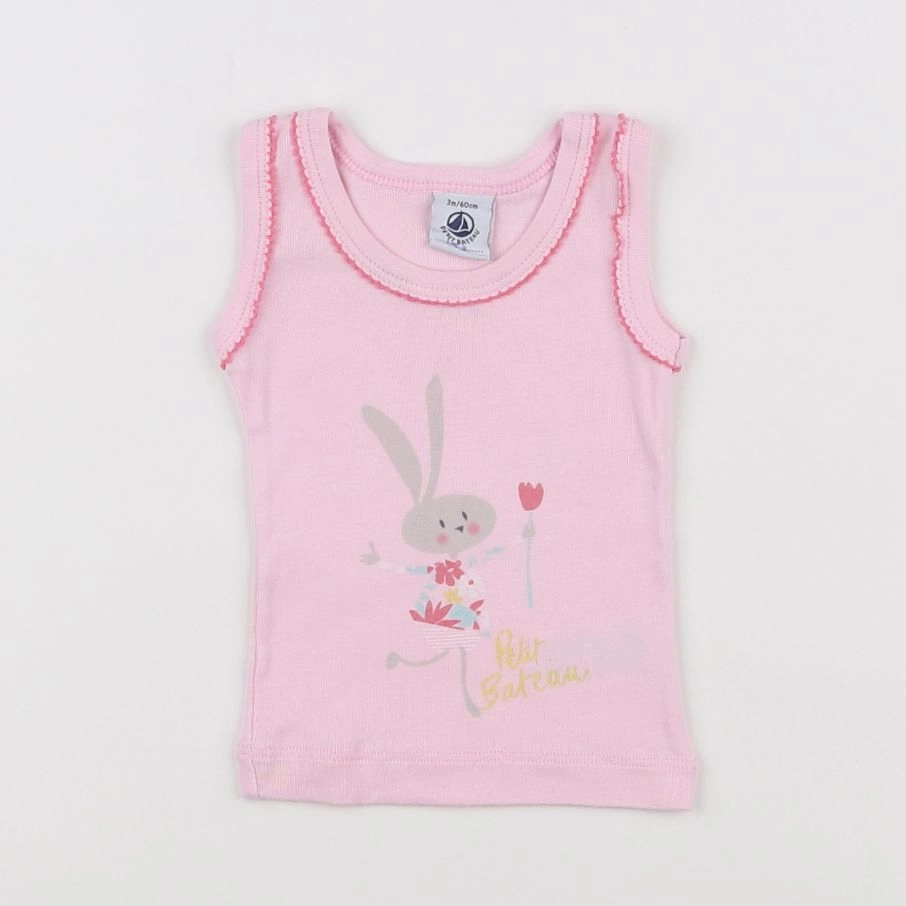 Petit Bateau - maillot de corps rose - 3 mois