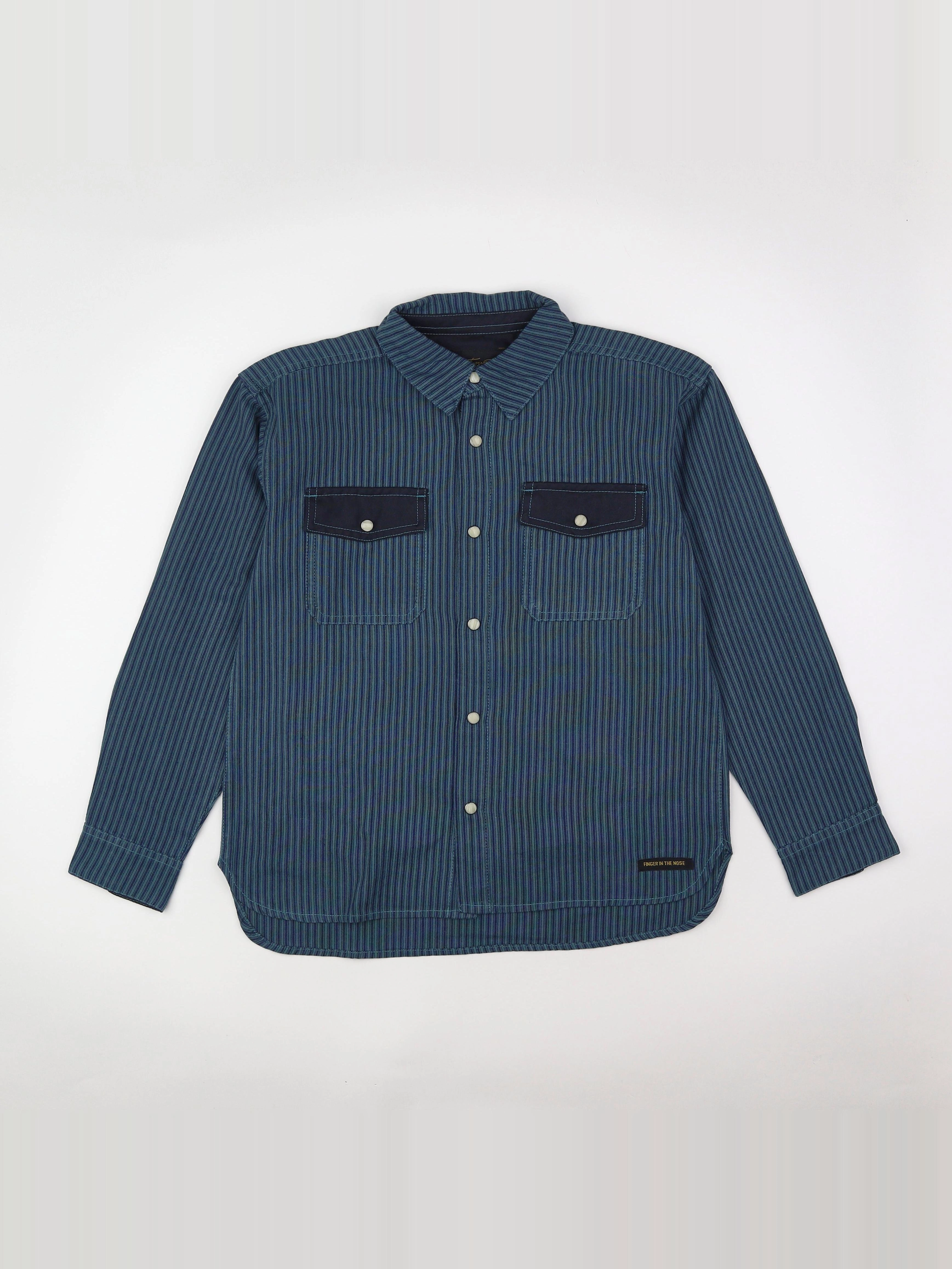 Finger in the nose - chemise bleu - 10/11 ans