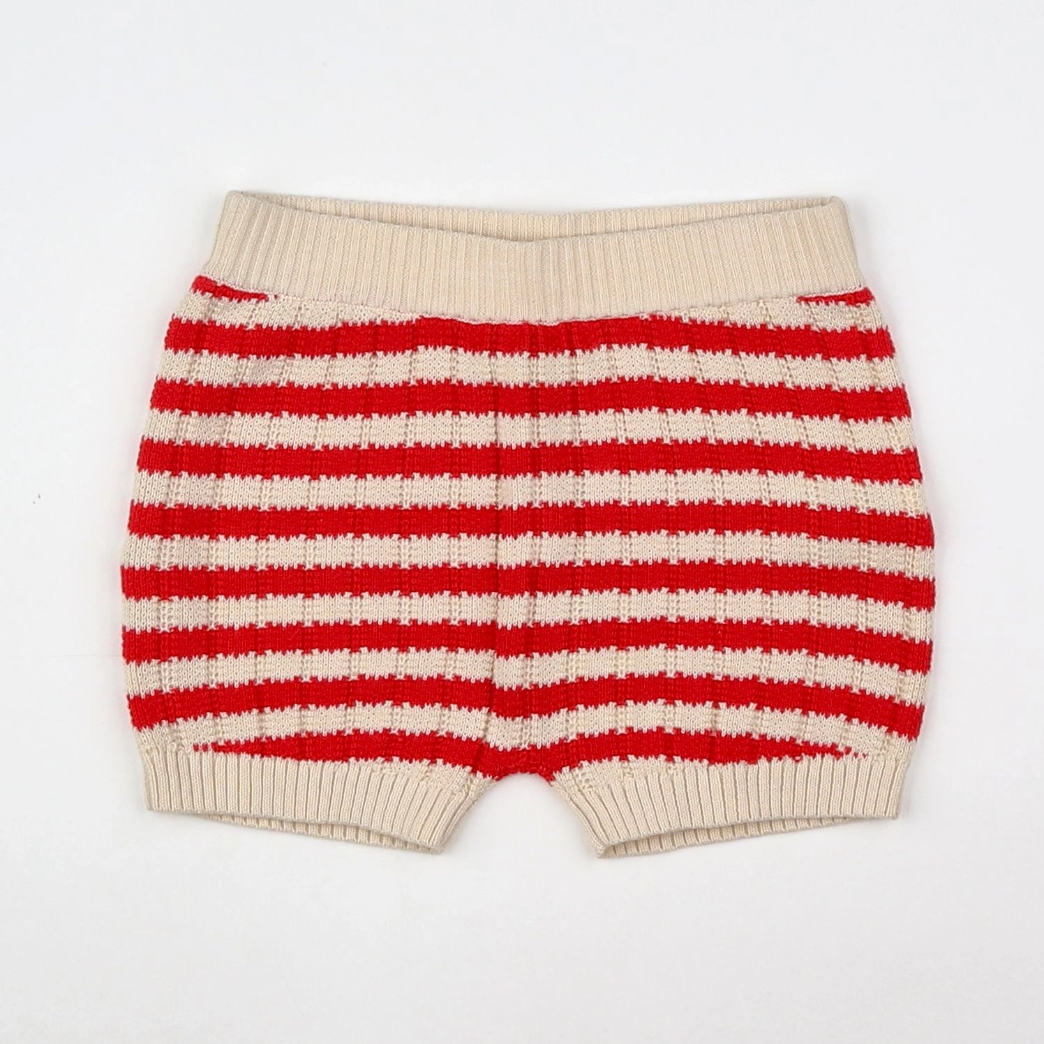 FUB - short rouge, beige (état neuf) - 12 mois