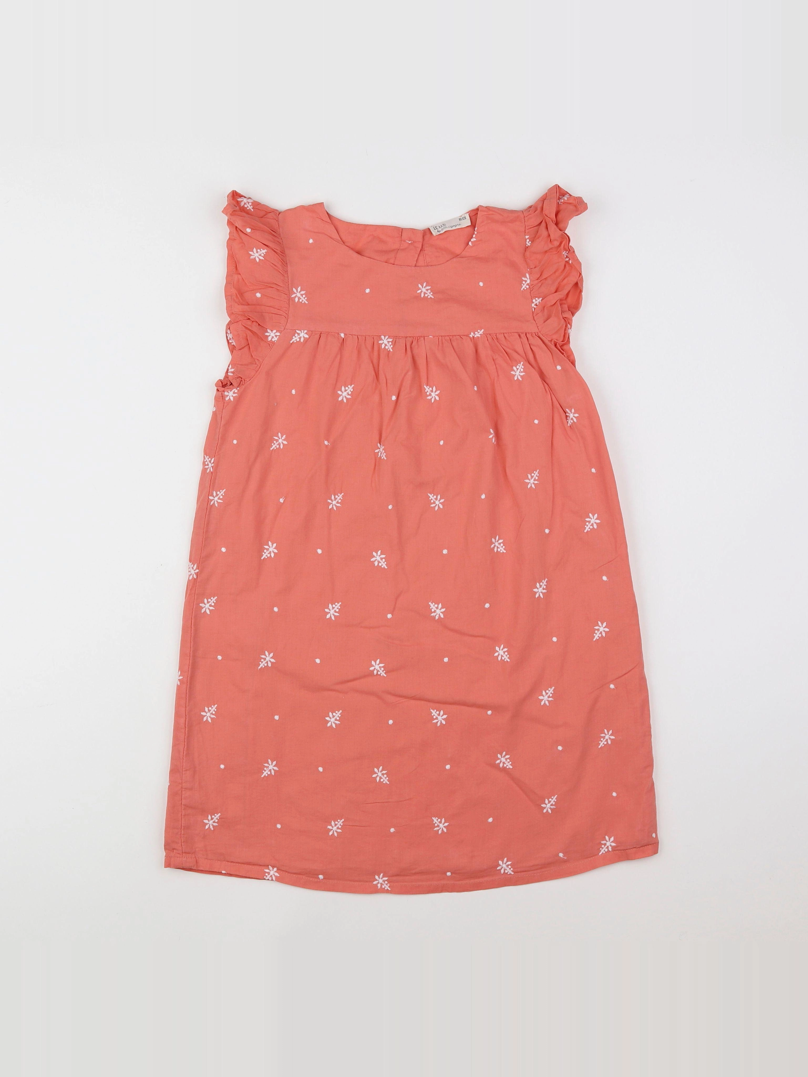 Little Cigogne - robe orange - 8 ans
