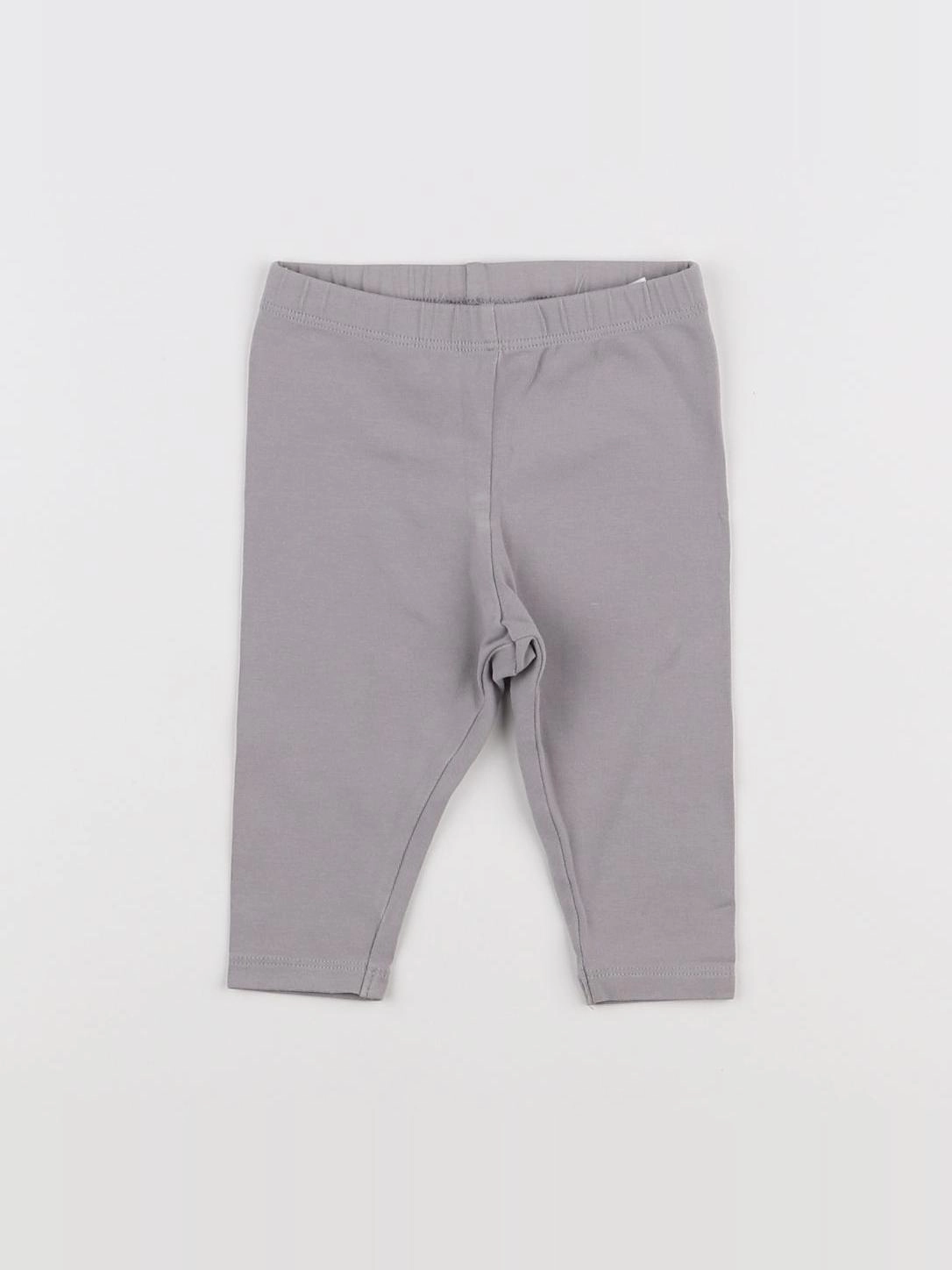H&M - legging gris - 2/4 mois