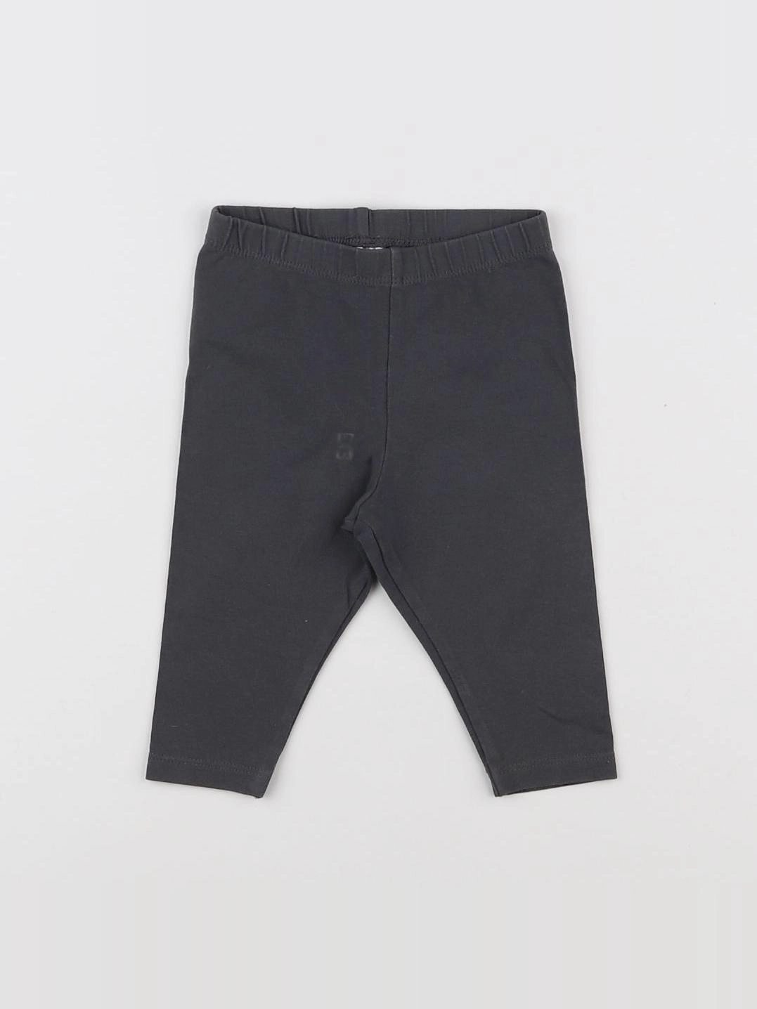 H&M - legging gris - 2/4 mois