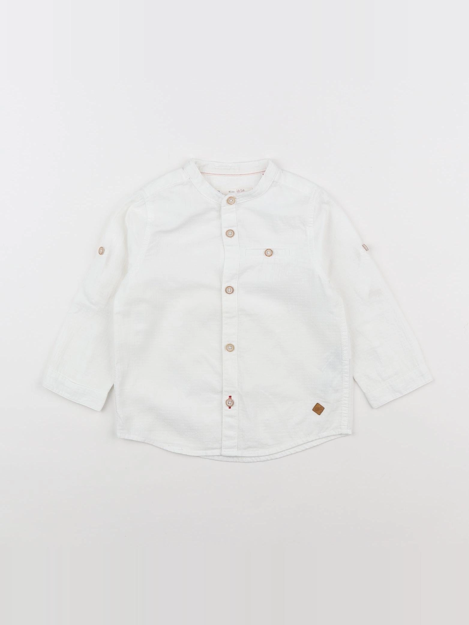 Zara - chemise blanc - 12/18 mois