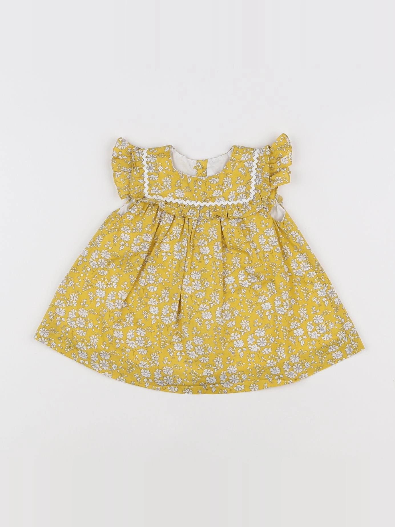 Jacadi - robe liberty jaune - 3 mois