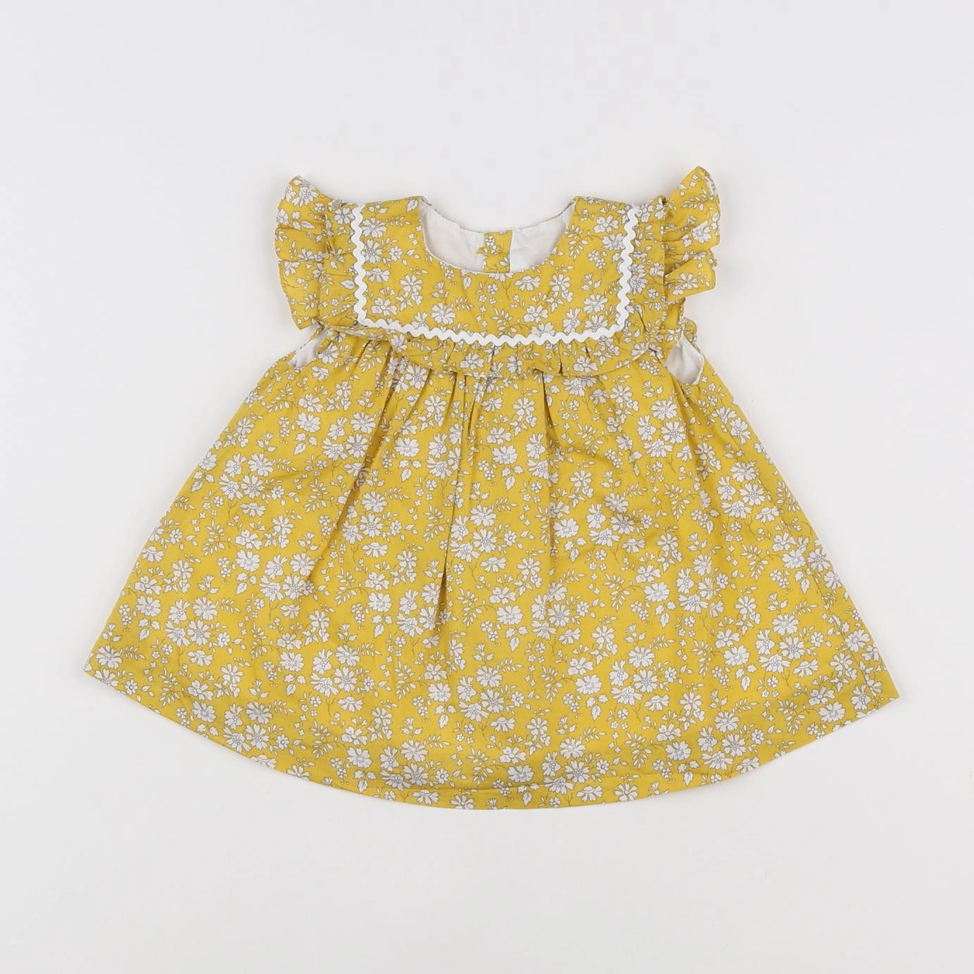 Jacadi - robe liberty jaune - 3 mois