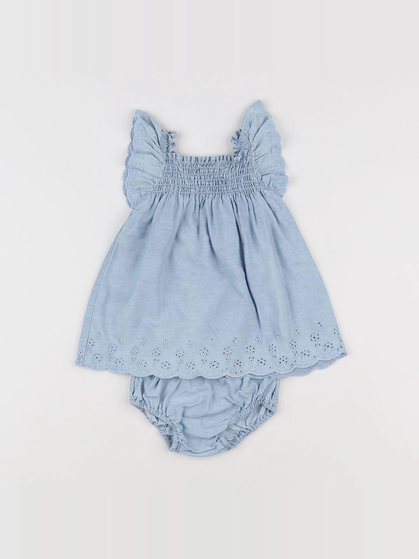 Zara - robe bleu - 3/6 mois
