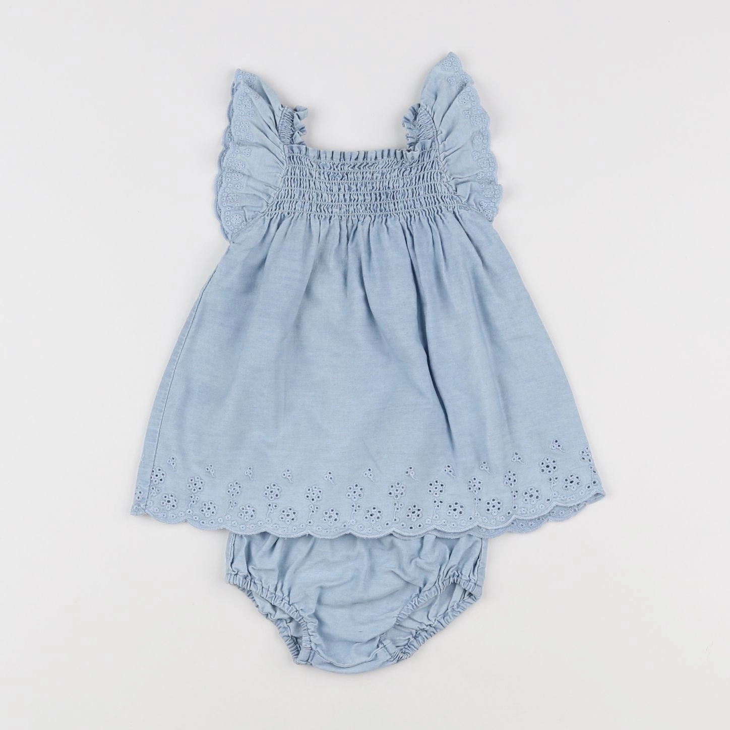 Zara - robe bleu - 3/6 mois