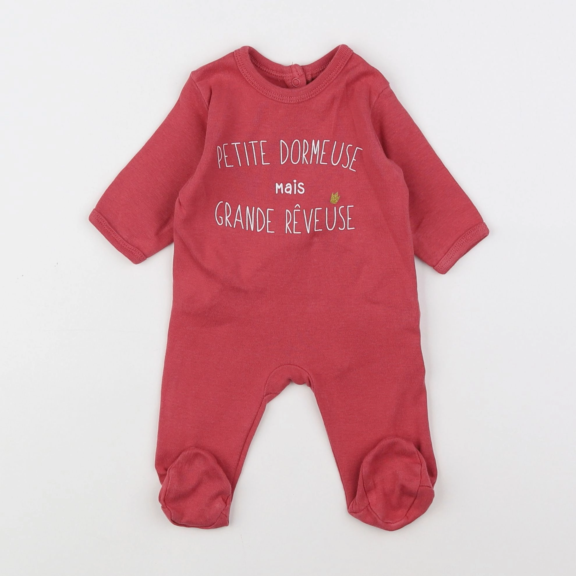 Vertbaudet - pyjama coton rose - 1 mois