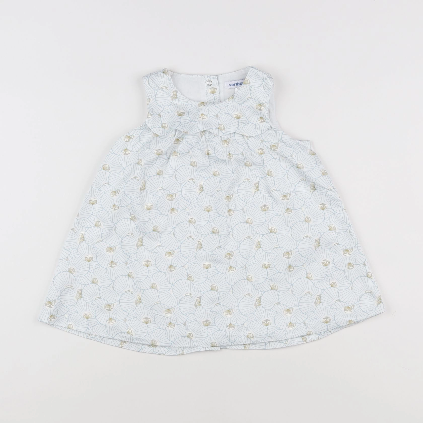 Vertbaudet - robe blanc, bleu - 18 mois