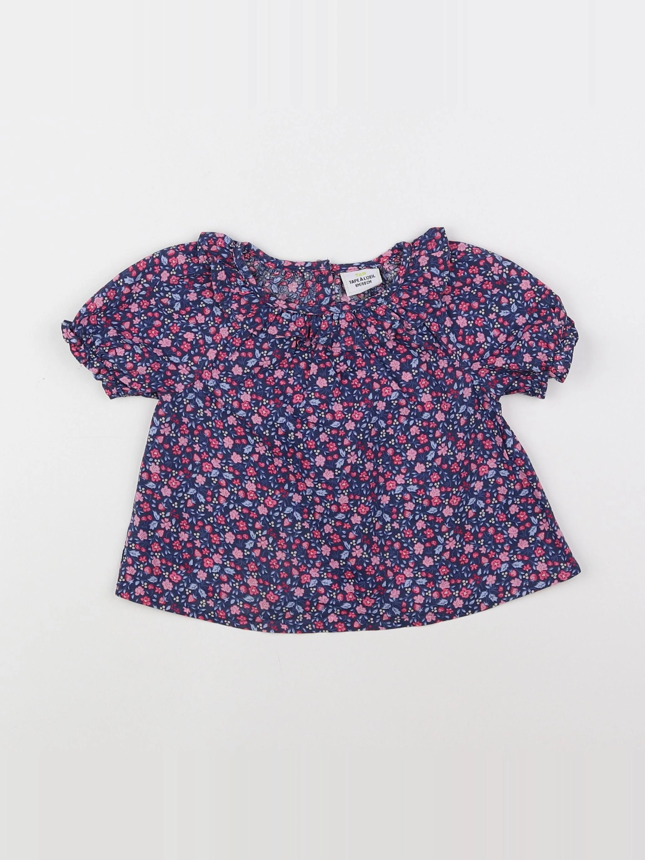 Tape à l'oeil - blouse violet, rose - 6 mois