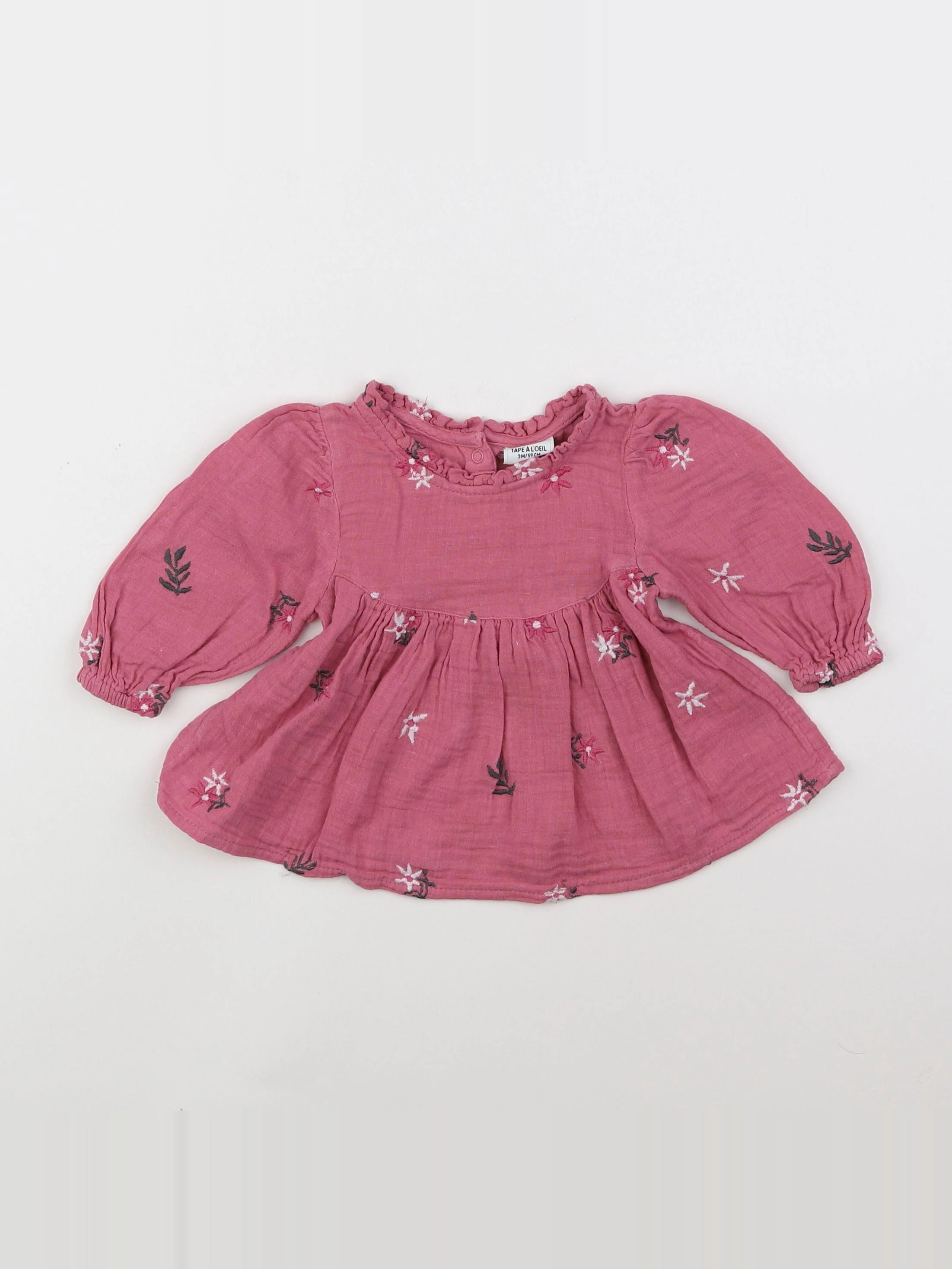 Tape à l'oeil - blouse rose - 3 mois