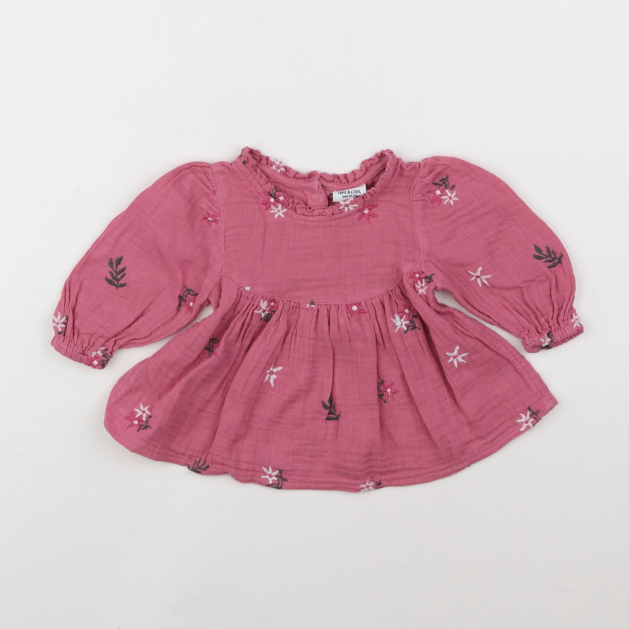 Tape à l'oeil - blouse rose - 3 mois