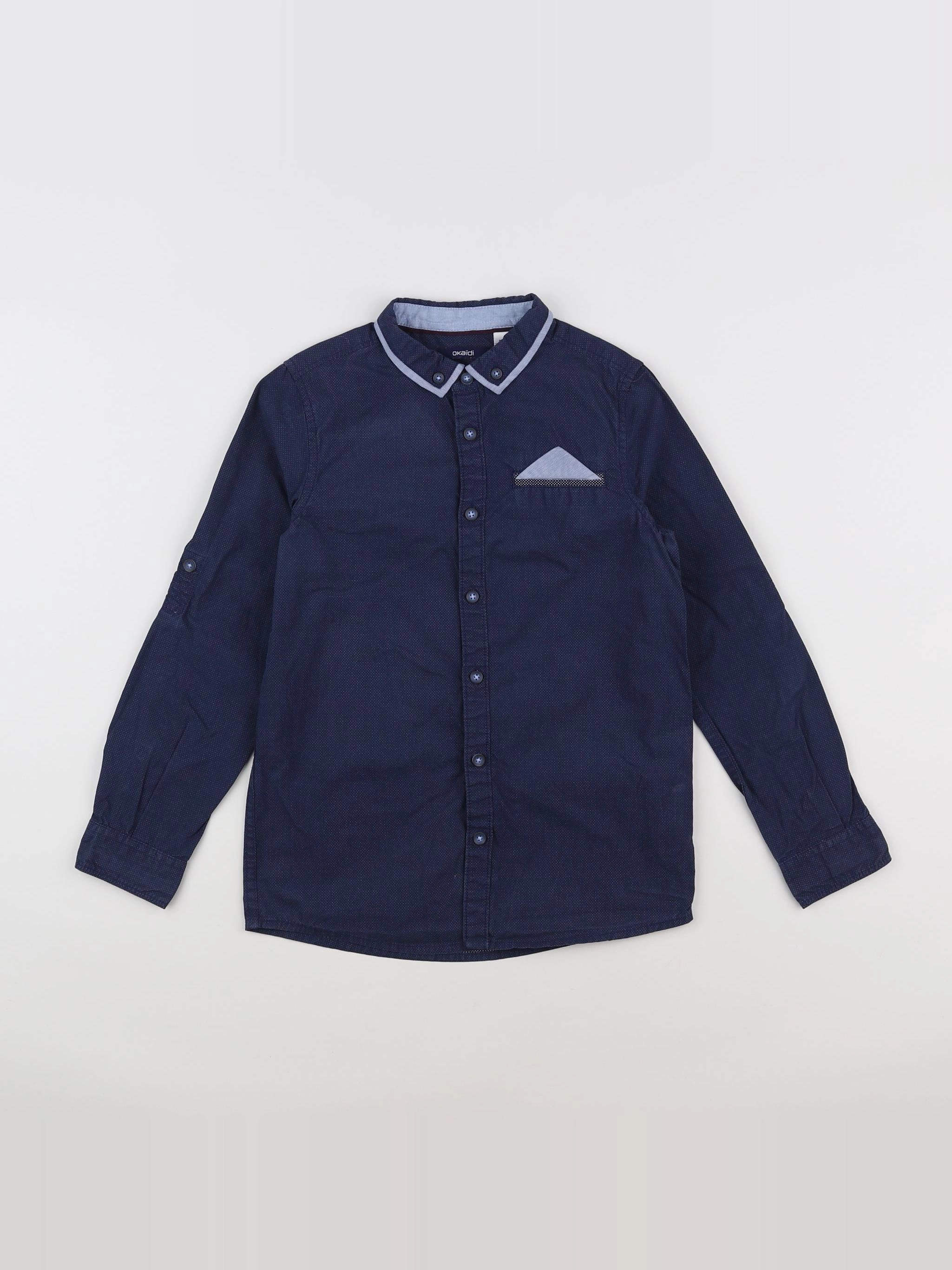 Okaidi - chemise bleu - 8 ans