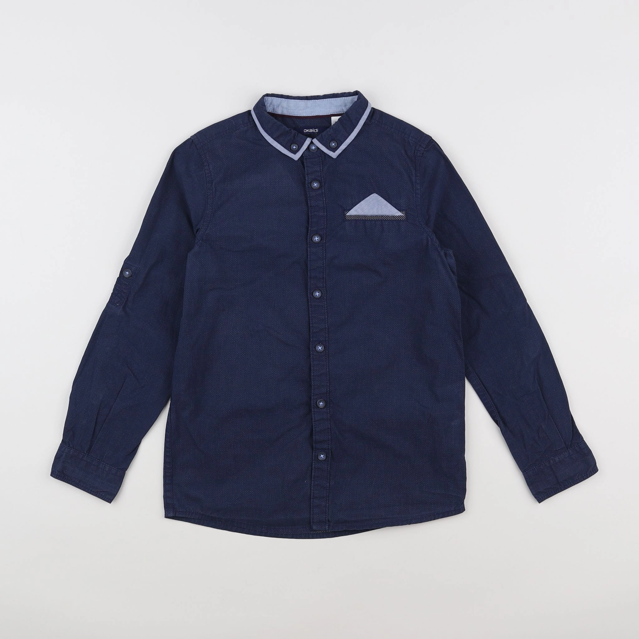 Okaidi - chemise bleu - 8 ans