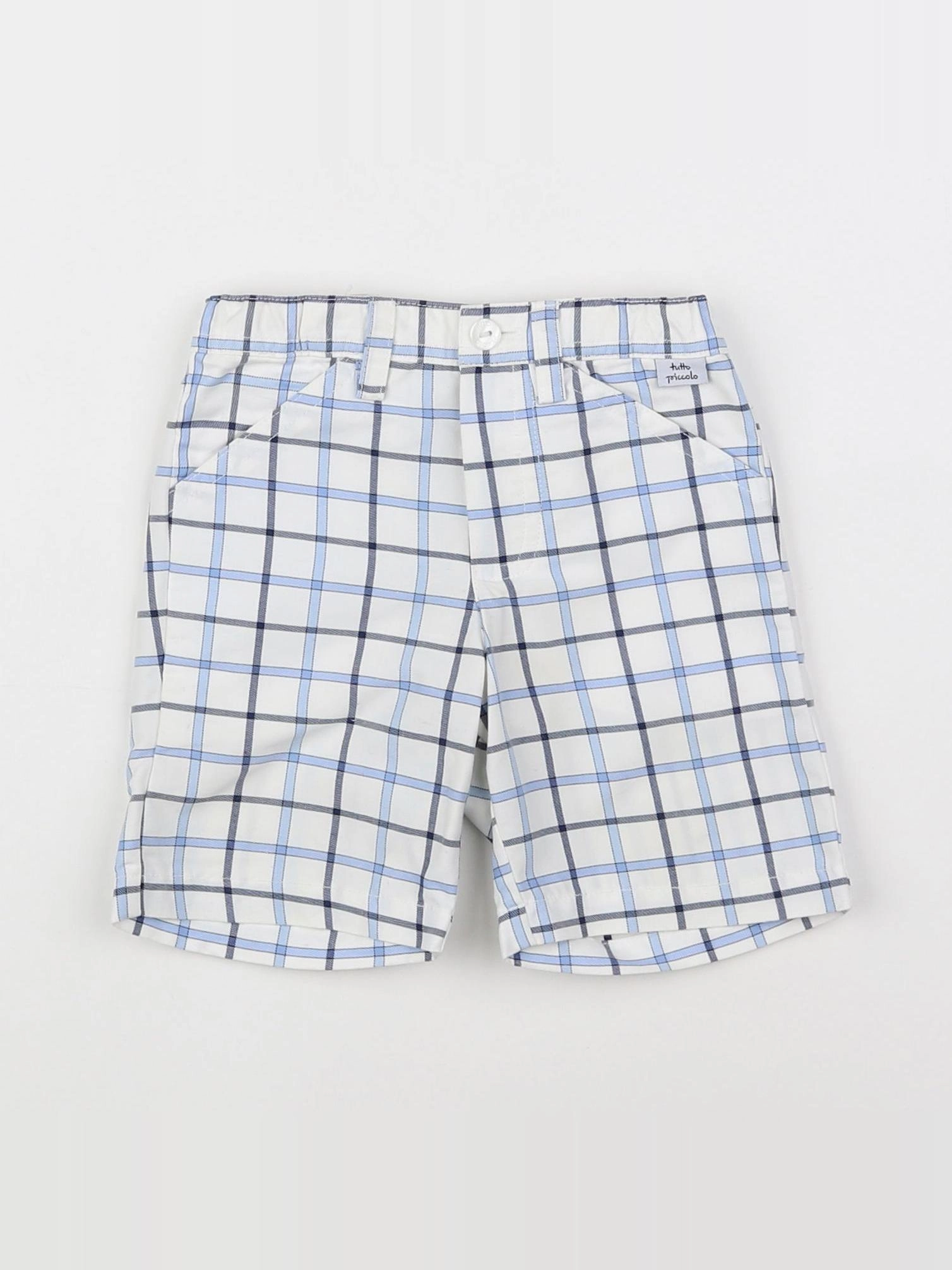 Tutto Piccolo - short blanc, bleu - 12 mois