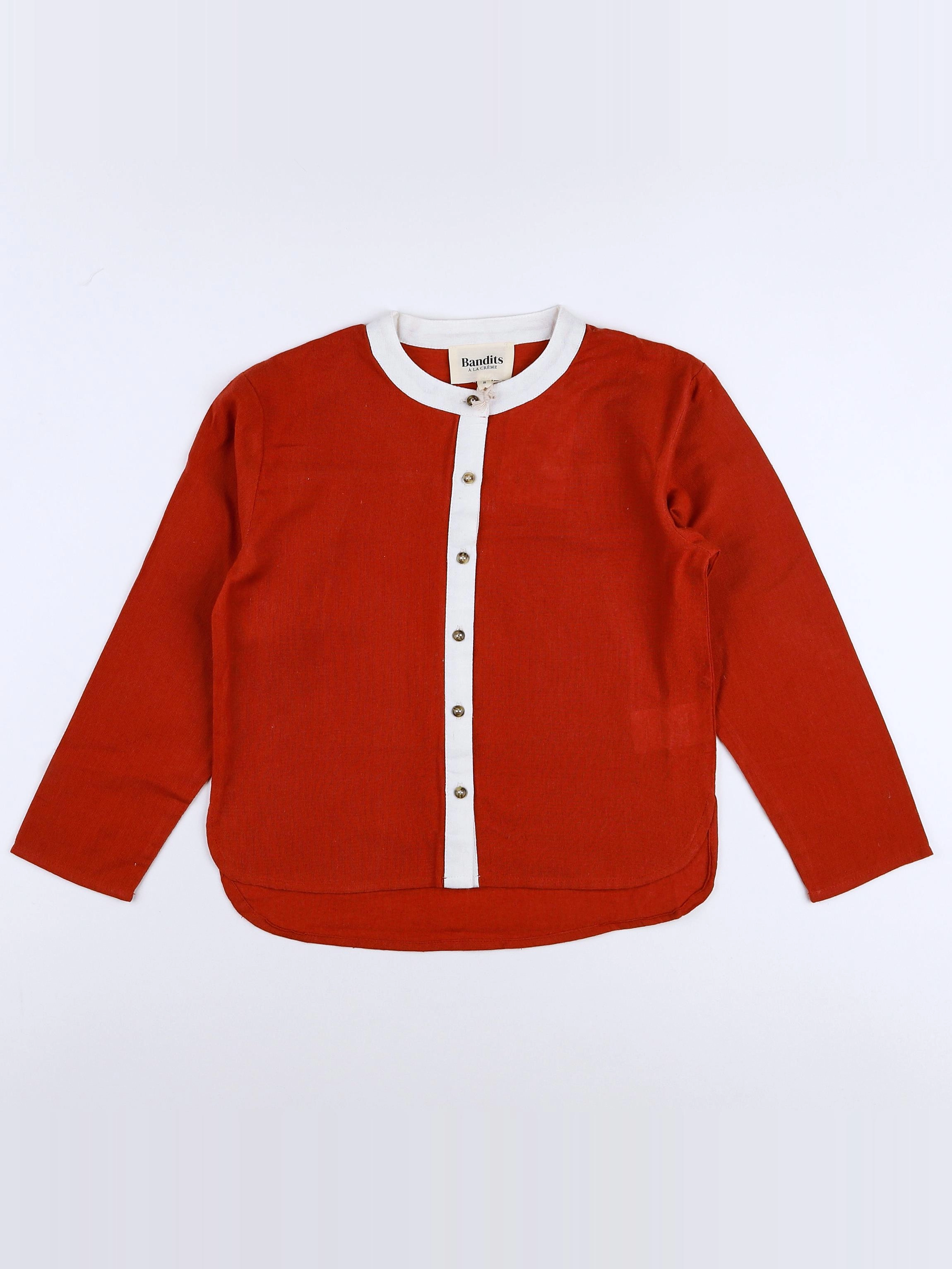 Bandits à la crème - chemise rouille (neuf) - 10 ans