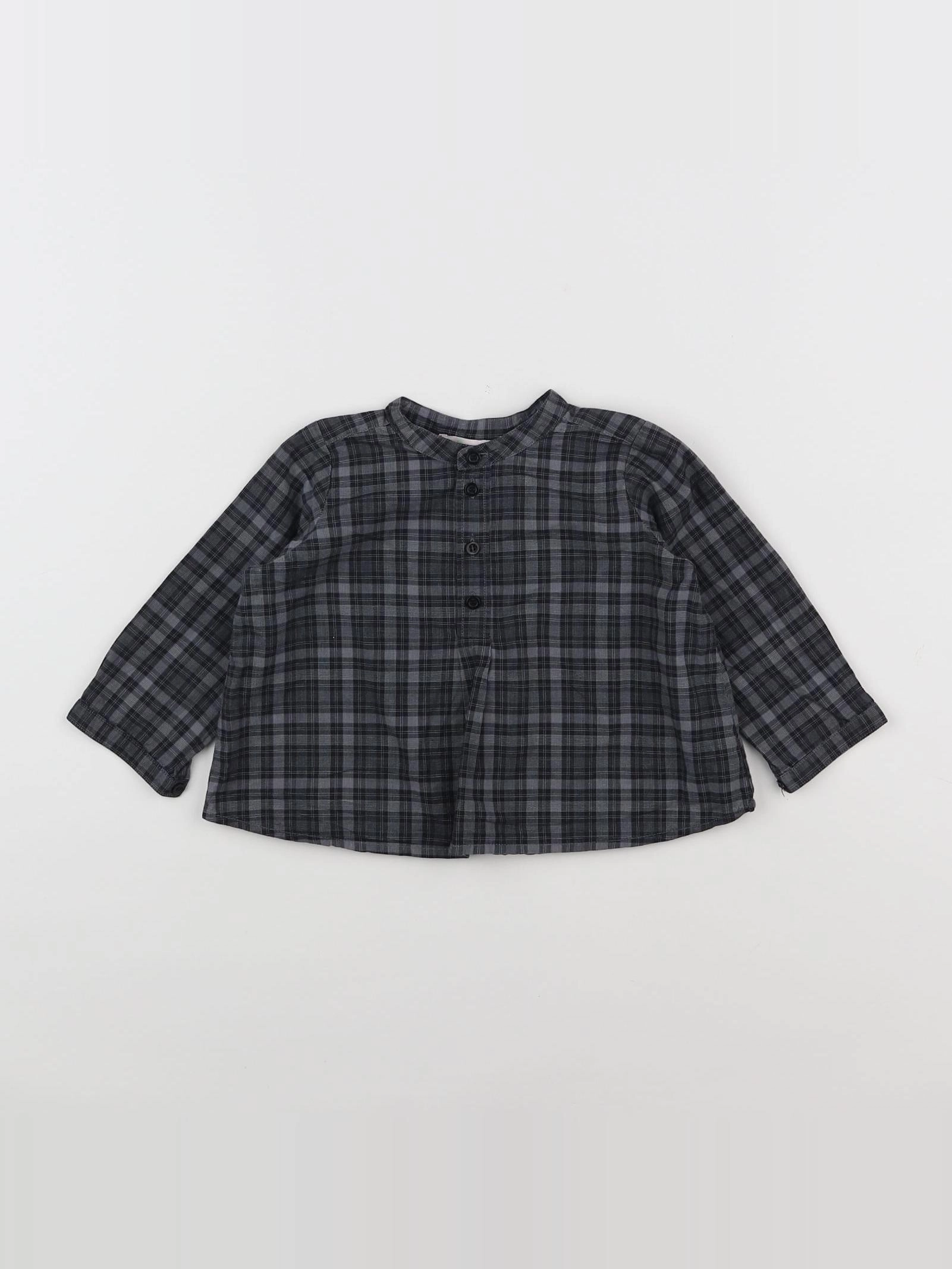 Bonpoint - blouse gris - 12 mois