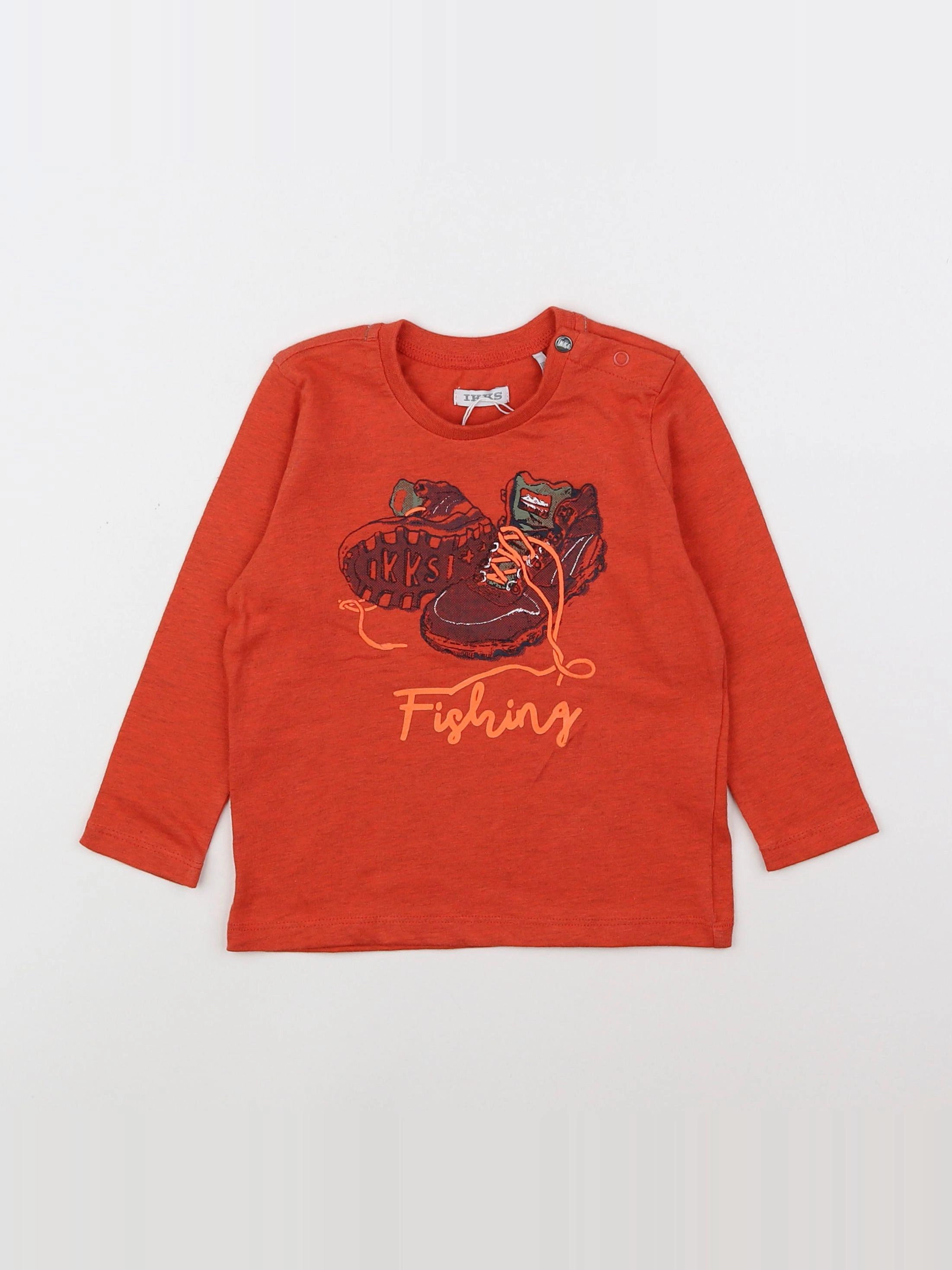 IKKS - tee-shirt rouge (état neuf) - 18 mois
