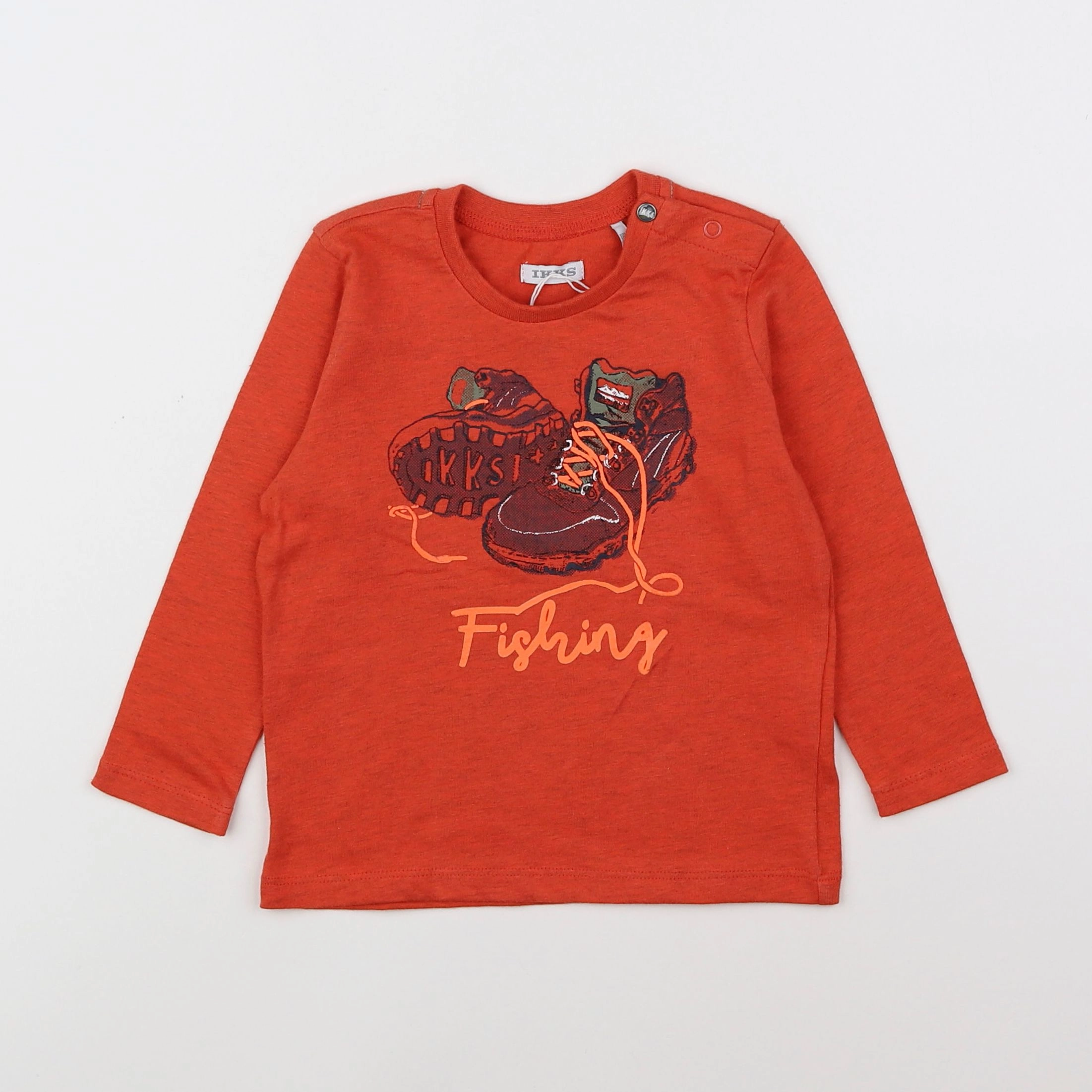IKKS - tee-shirt rouge (état neuf) - 18 mois