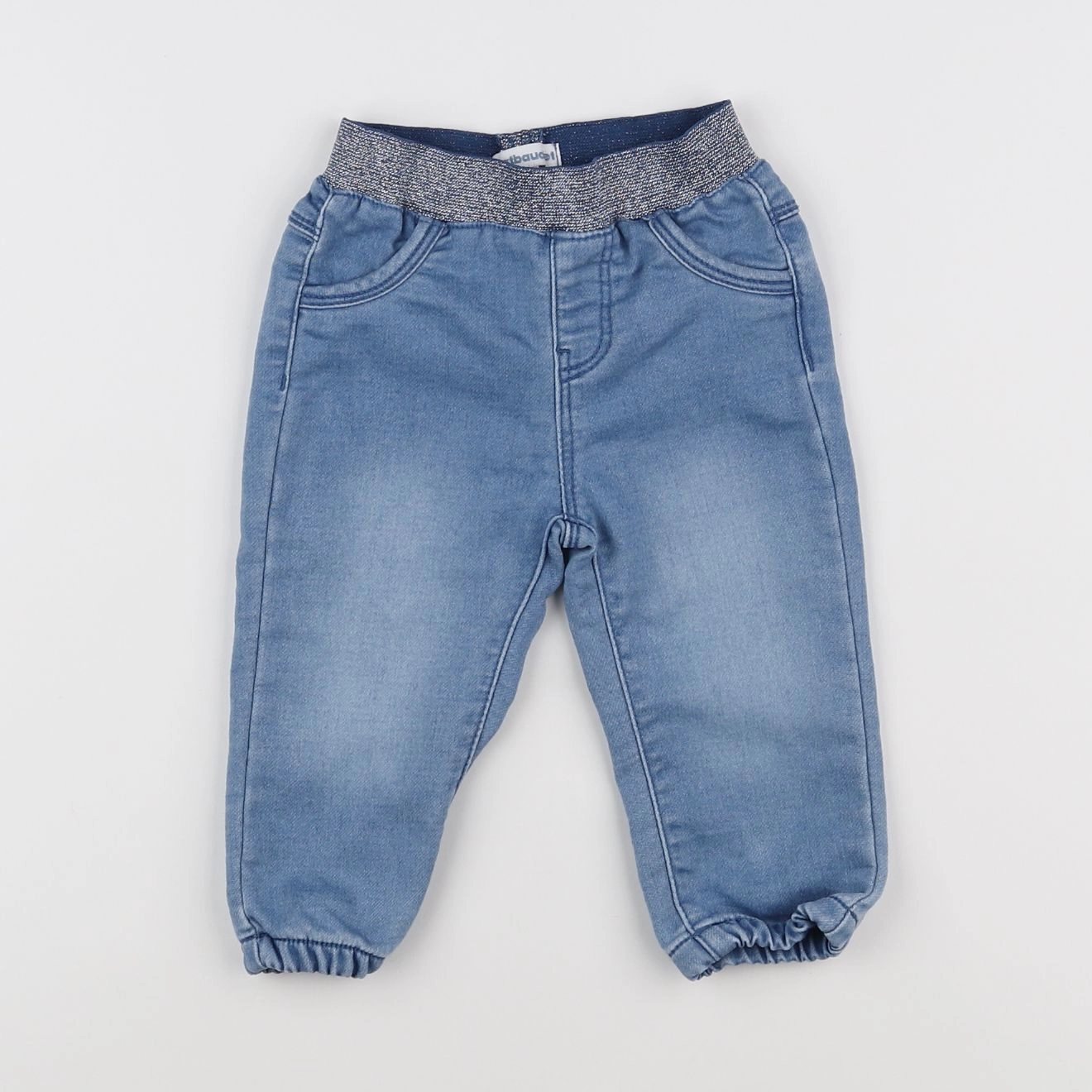 Vertbaudet - jegging bleu - 12 mois