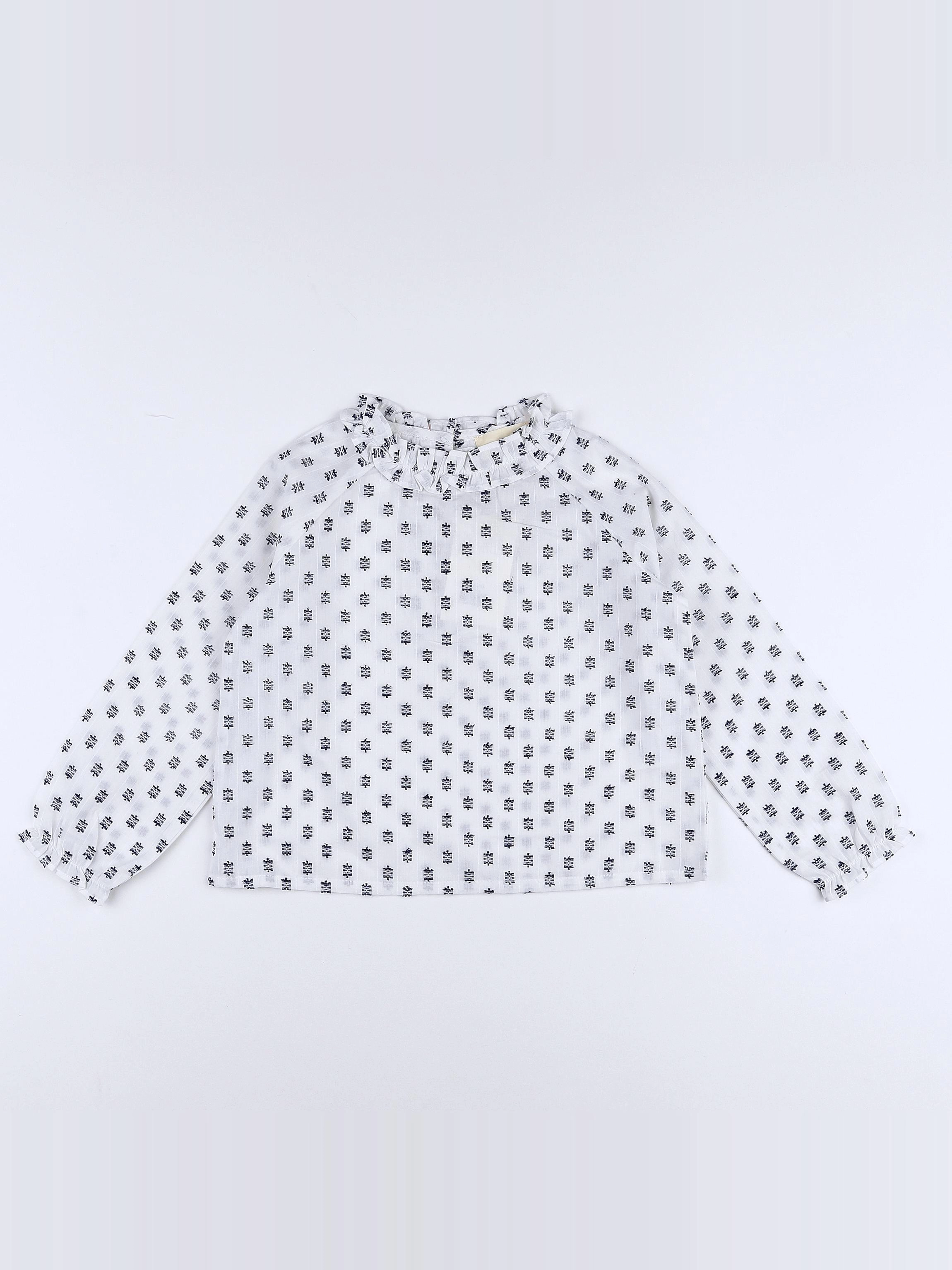 Bandits à la crème - blouse blanc, bleu (neuf) - 10 ans