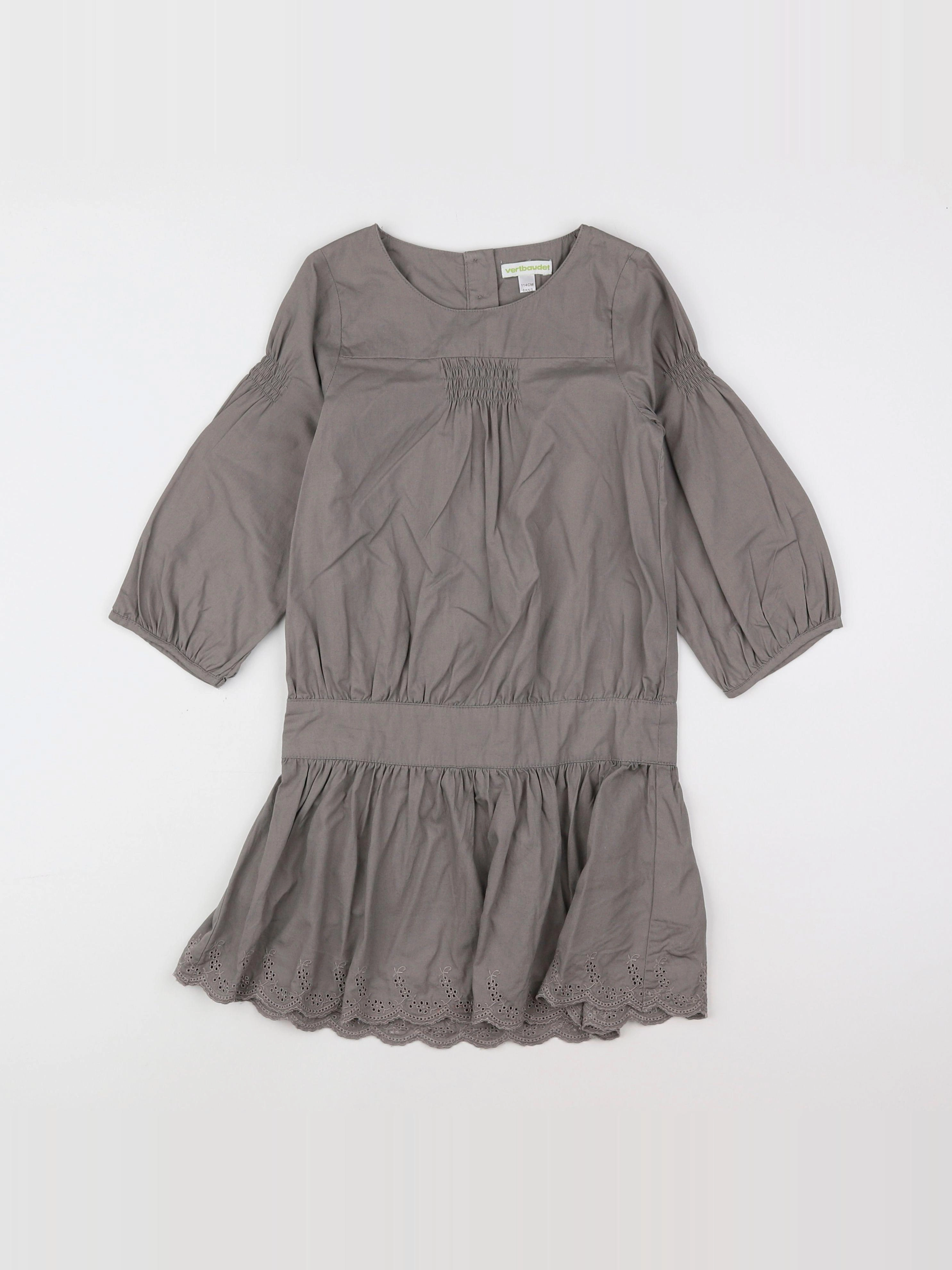 Vertbaudet - robe gris - 6 ans
