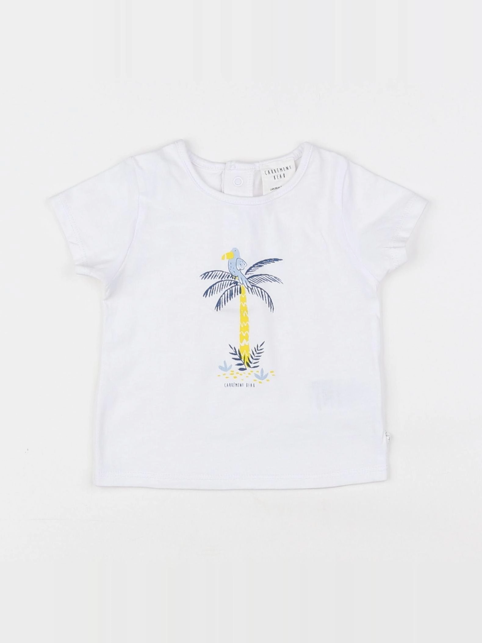 Carrément Beau - tee-shirt blanc - 6 mois