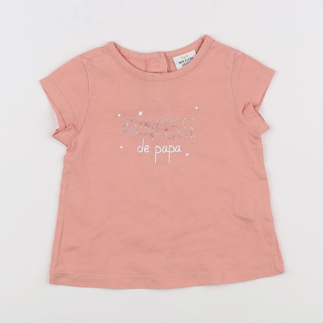 Tape à l'oeil - tee-shirt rose - 6 mois