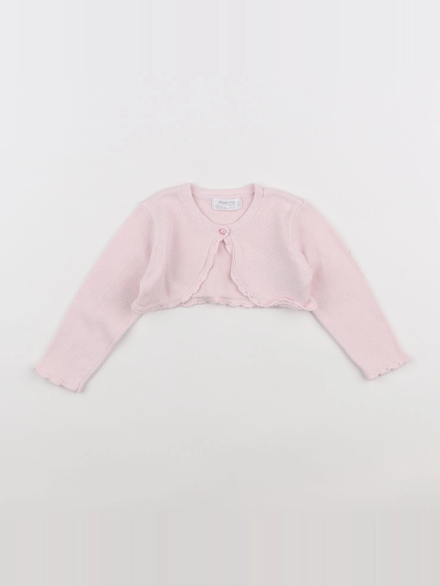 Mayoral - gilet rose - 6/9 mois