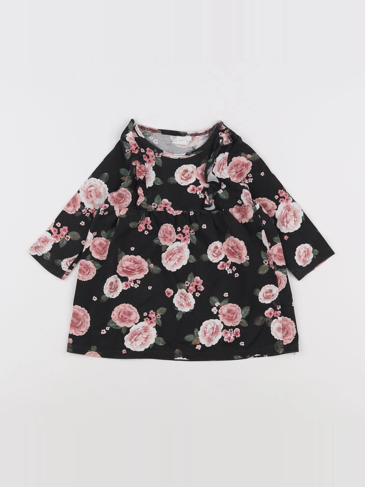 H&M - robe noir, rose - 3/6 mois