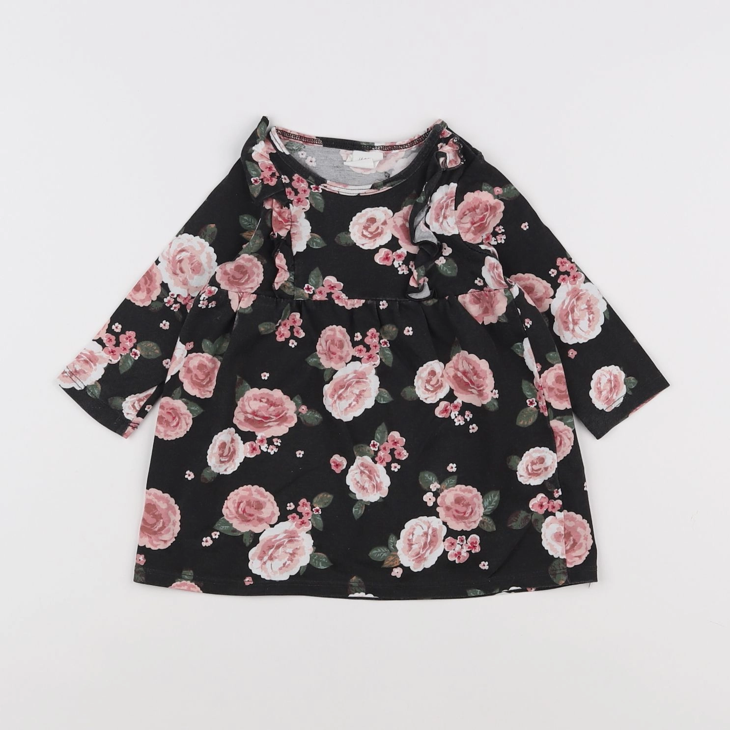 H&M - robe noir, rose - 3/6 mois