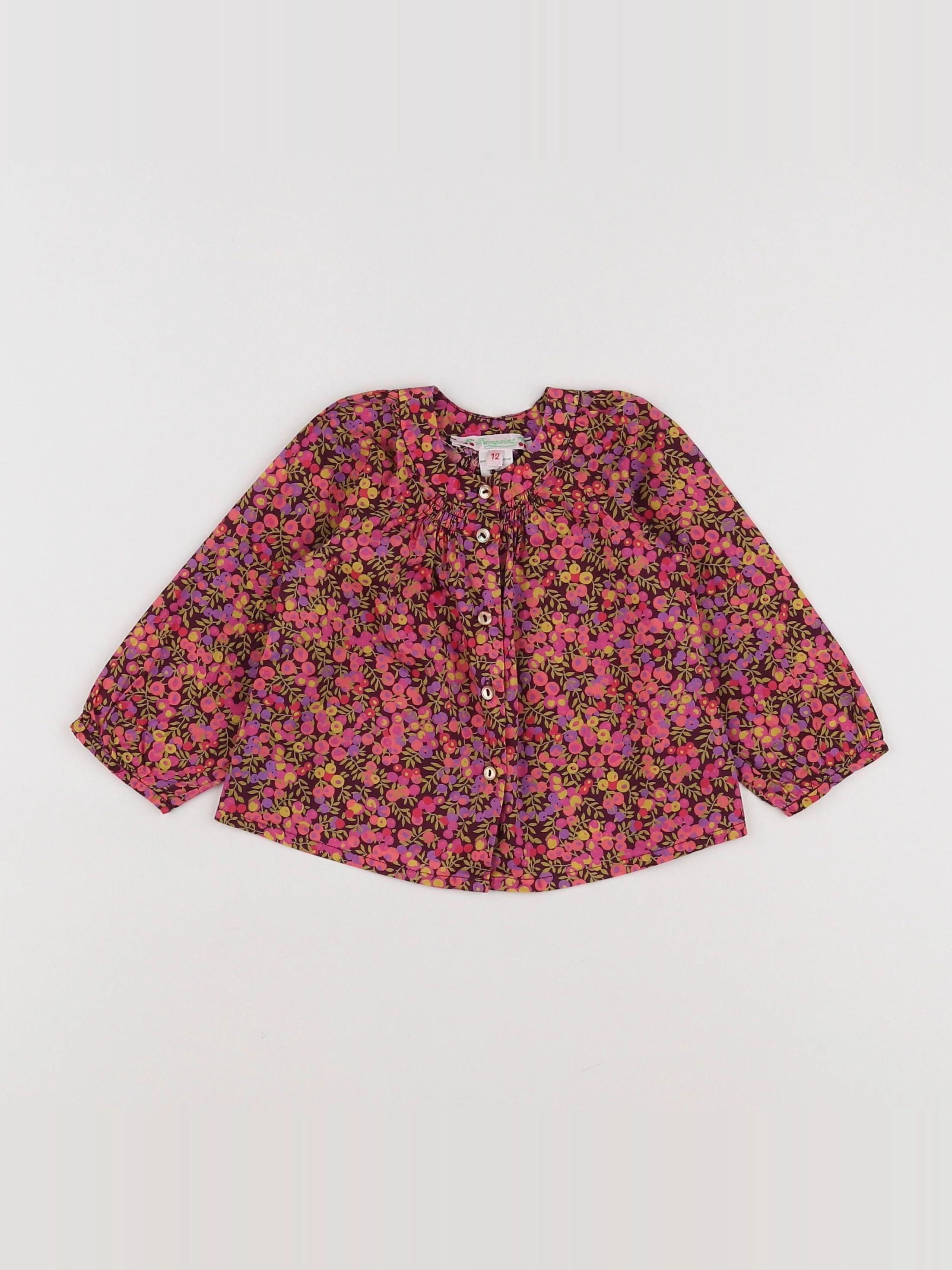 Bonpoint - blouse multicolore - 12 mois
