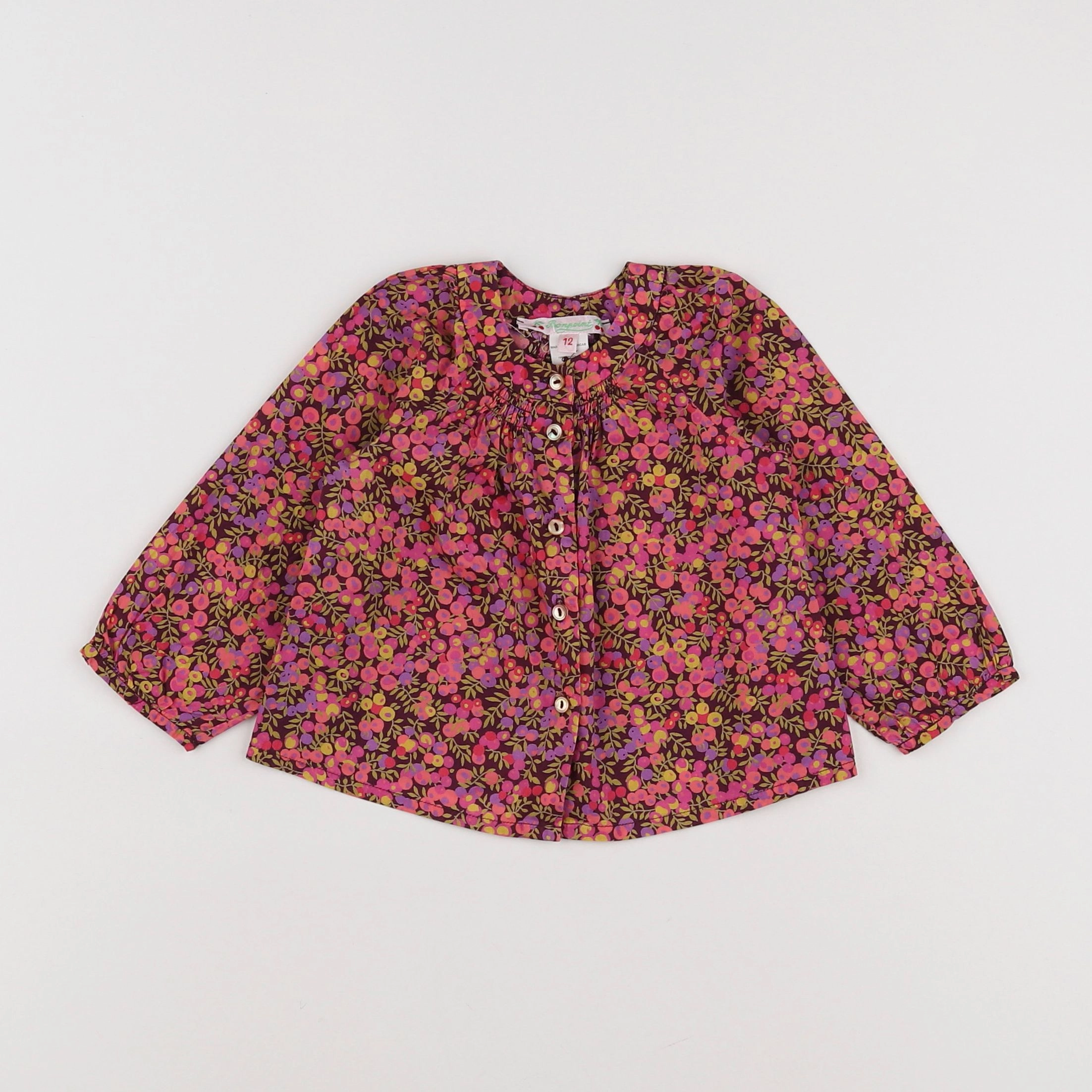 Bonpoint - blouse multicolore - 12 mois