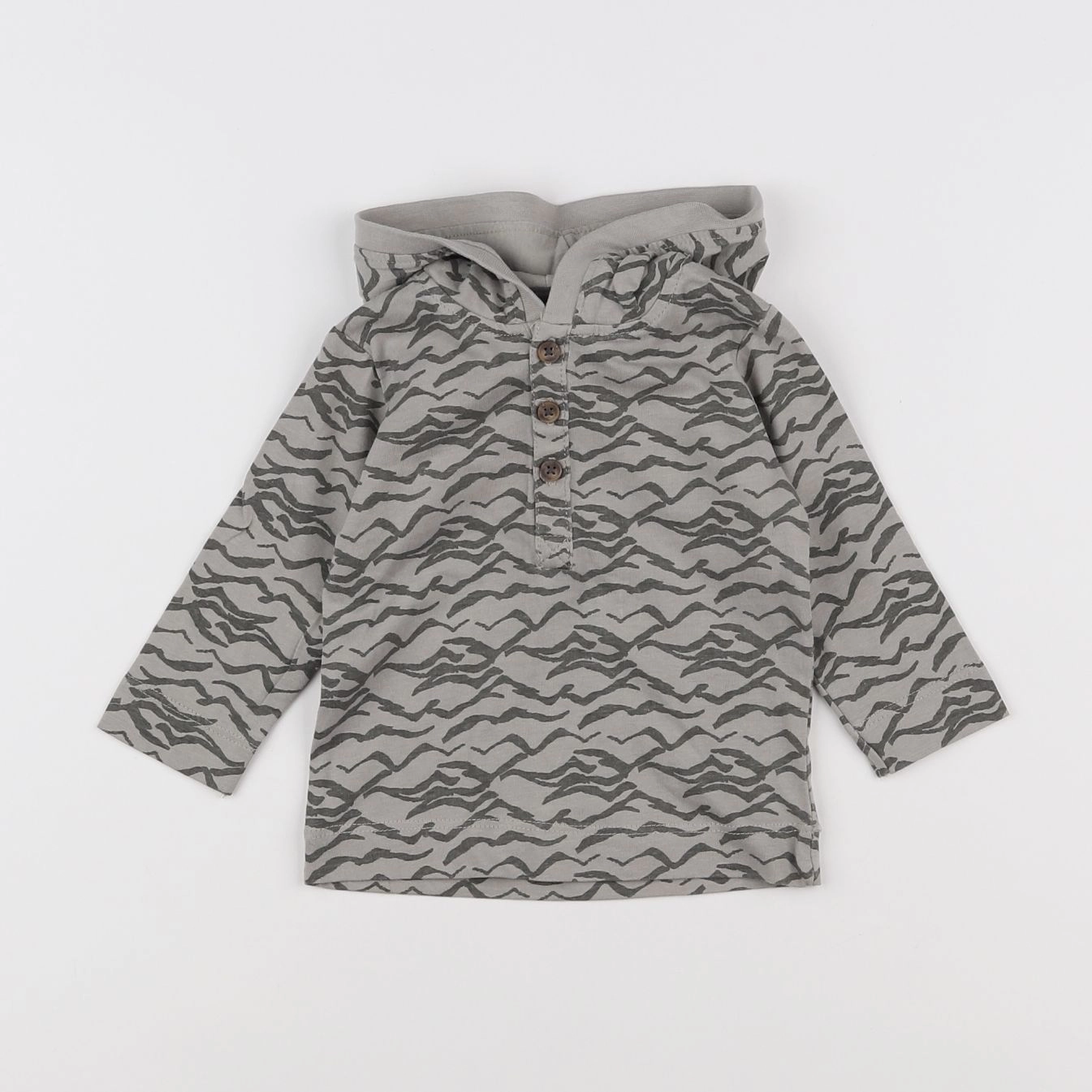 Vertbaudet - tee-shirt gris - 6 mois