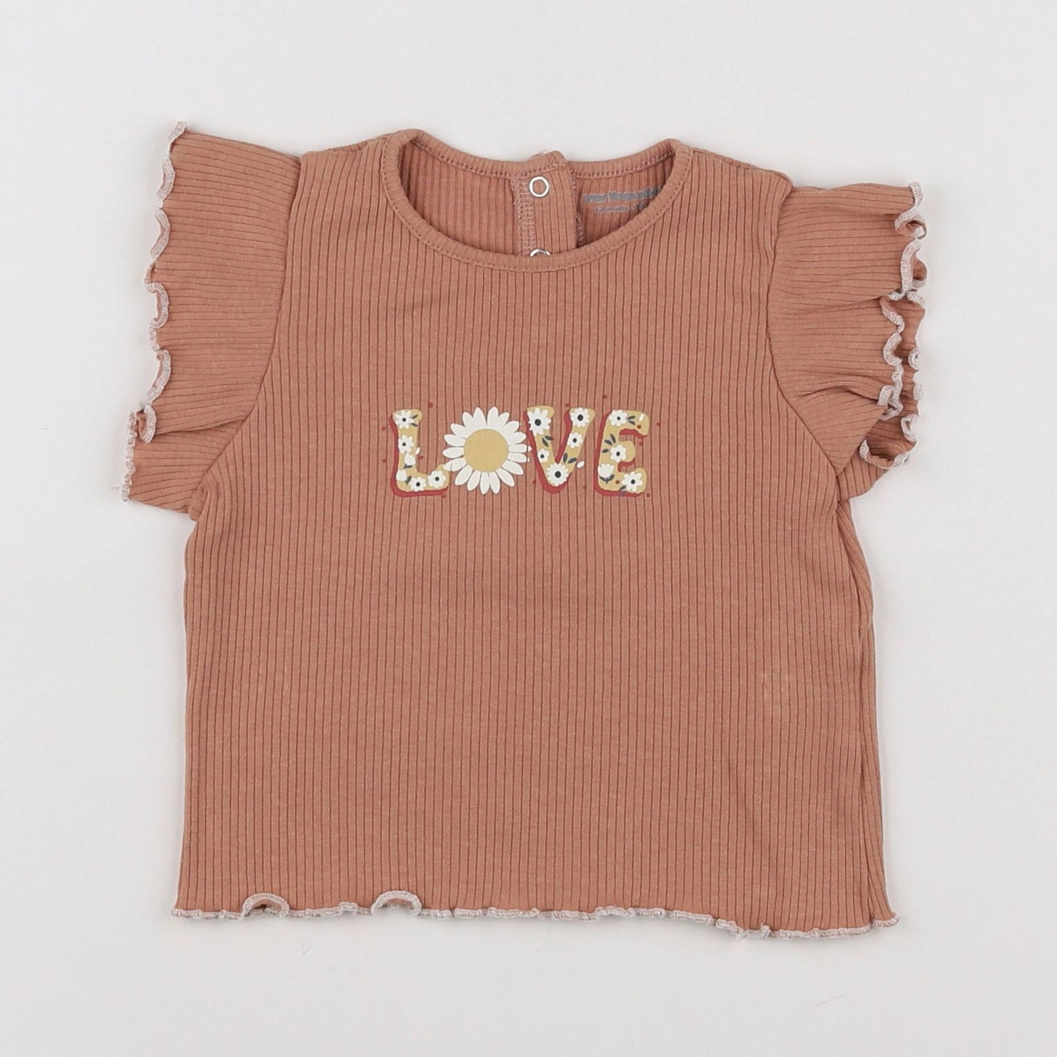 Vertbaudet - tee-shirt marron - 12 mois
