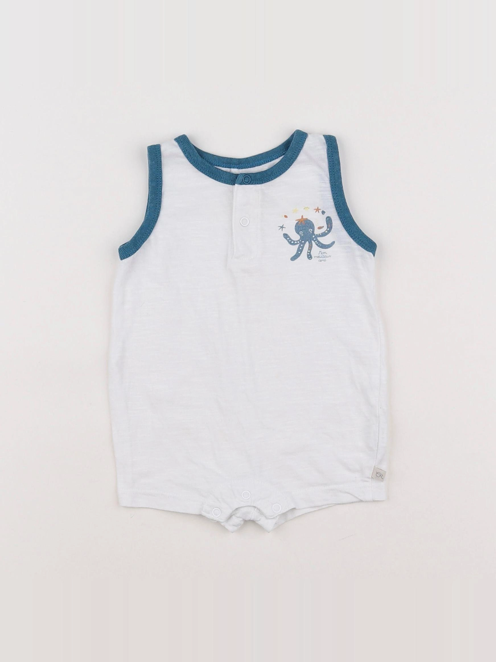 Cadet Rousselle - combinaison blanc, bleu - 3 mois