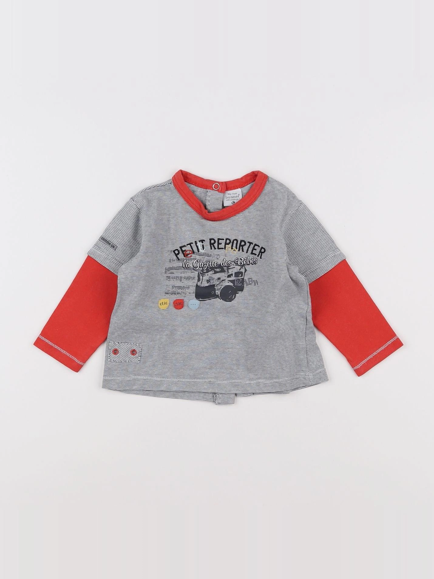 Absorba - tee-shirt gris - 9 mois