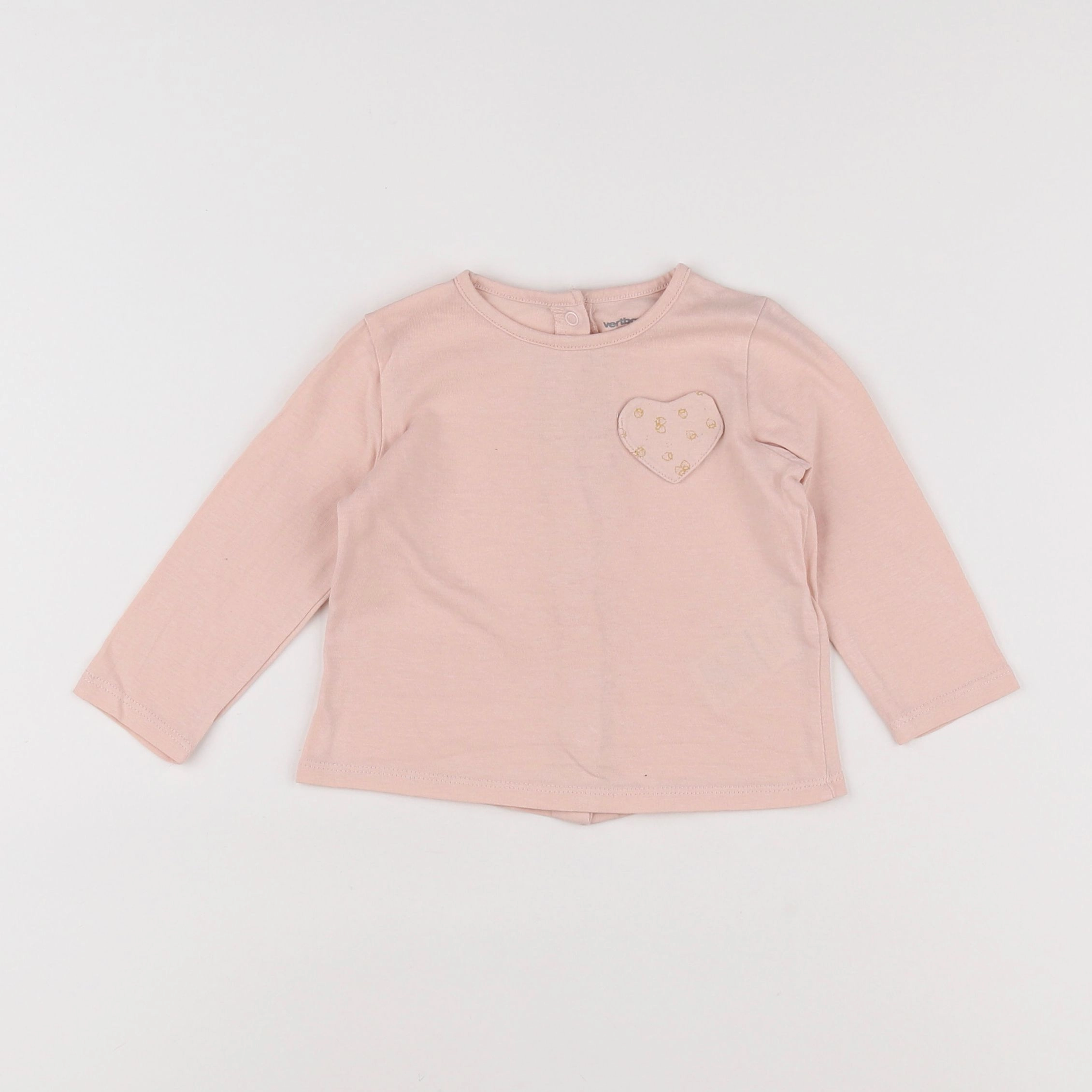 Vertbaudet - tee-shirt rose - 9 mois