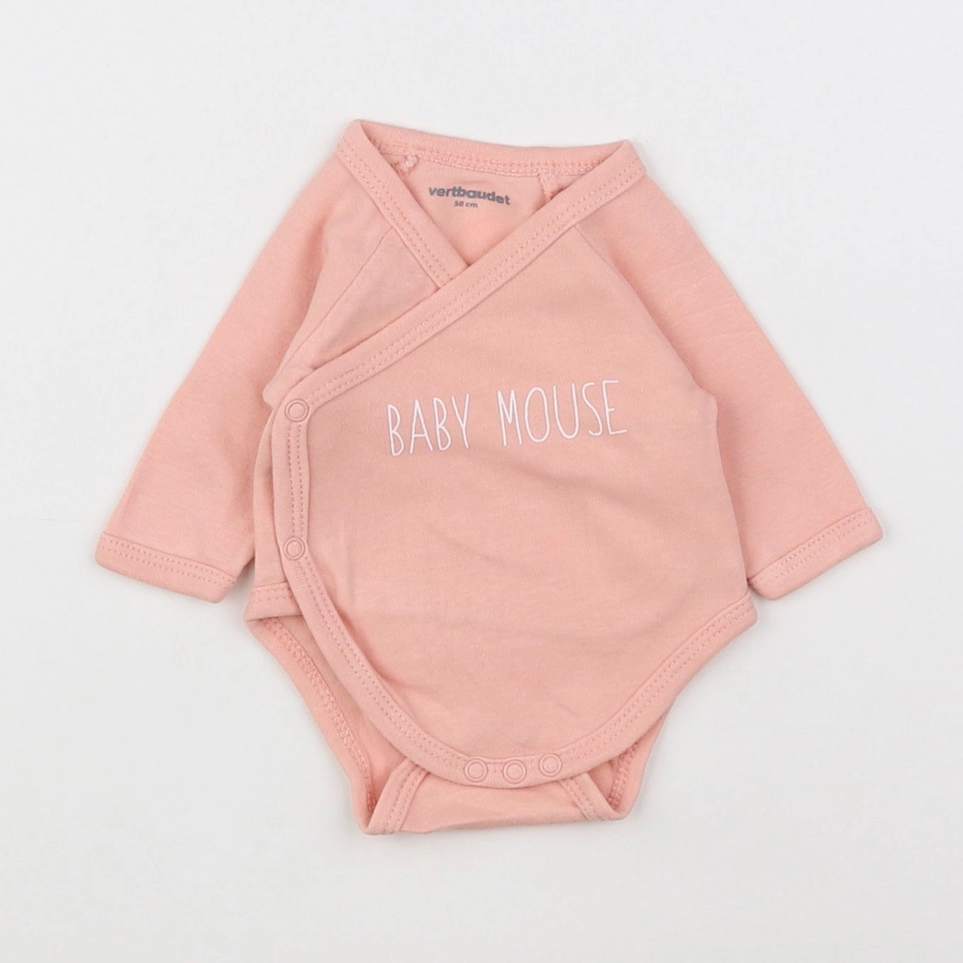 Vertbaudet - body rose - 0 mois