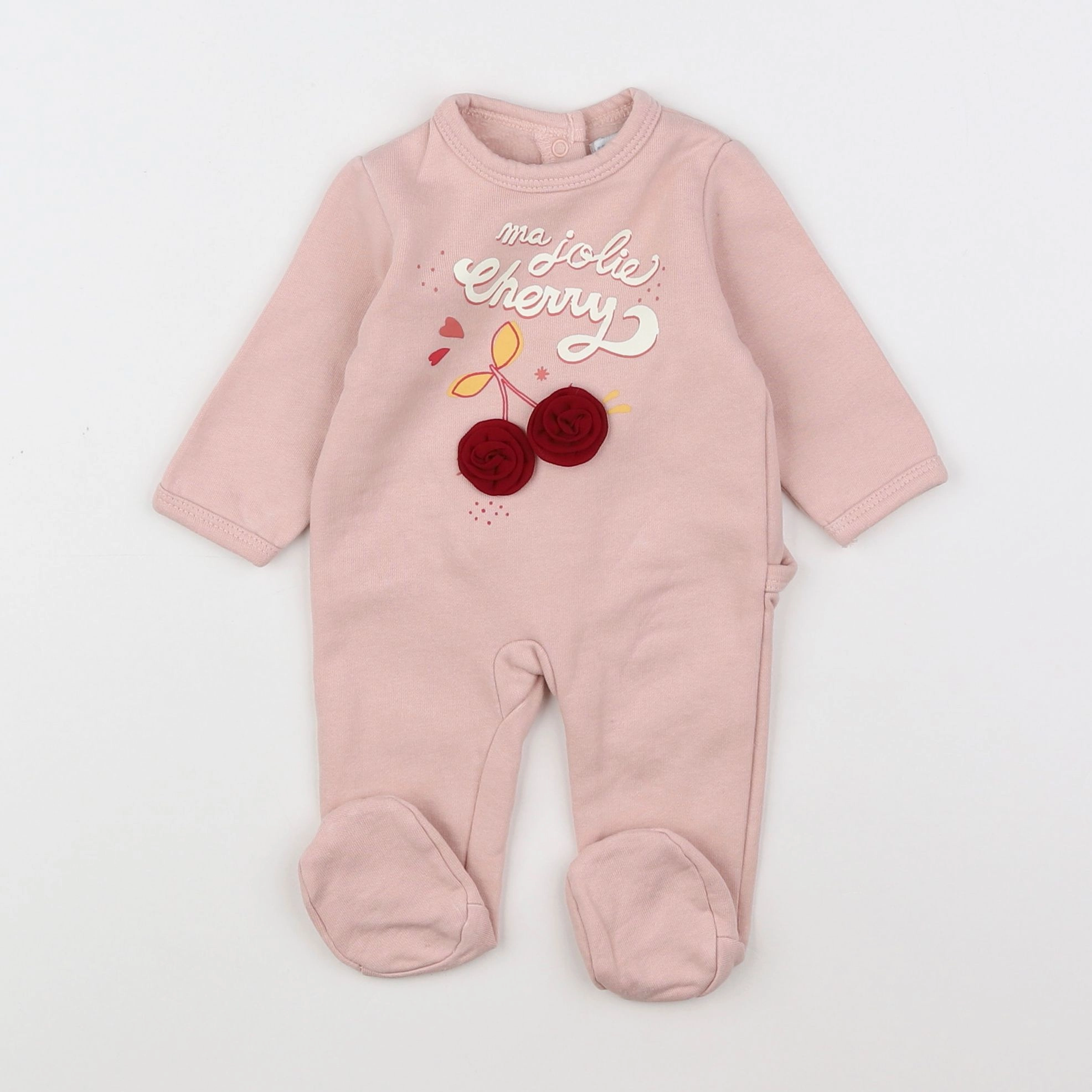 Vertbaudet - pyjama coton rose - 1 mois