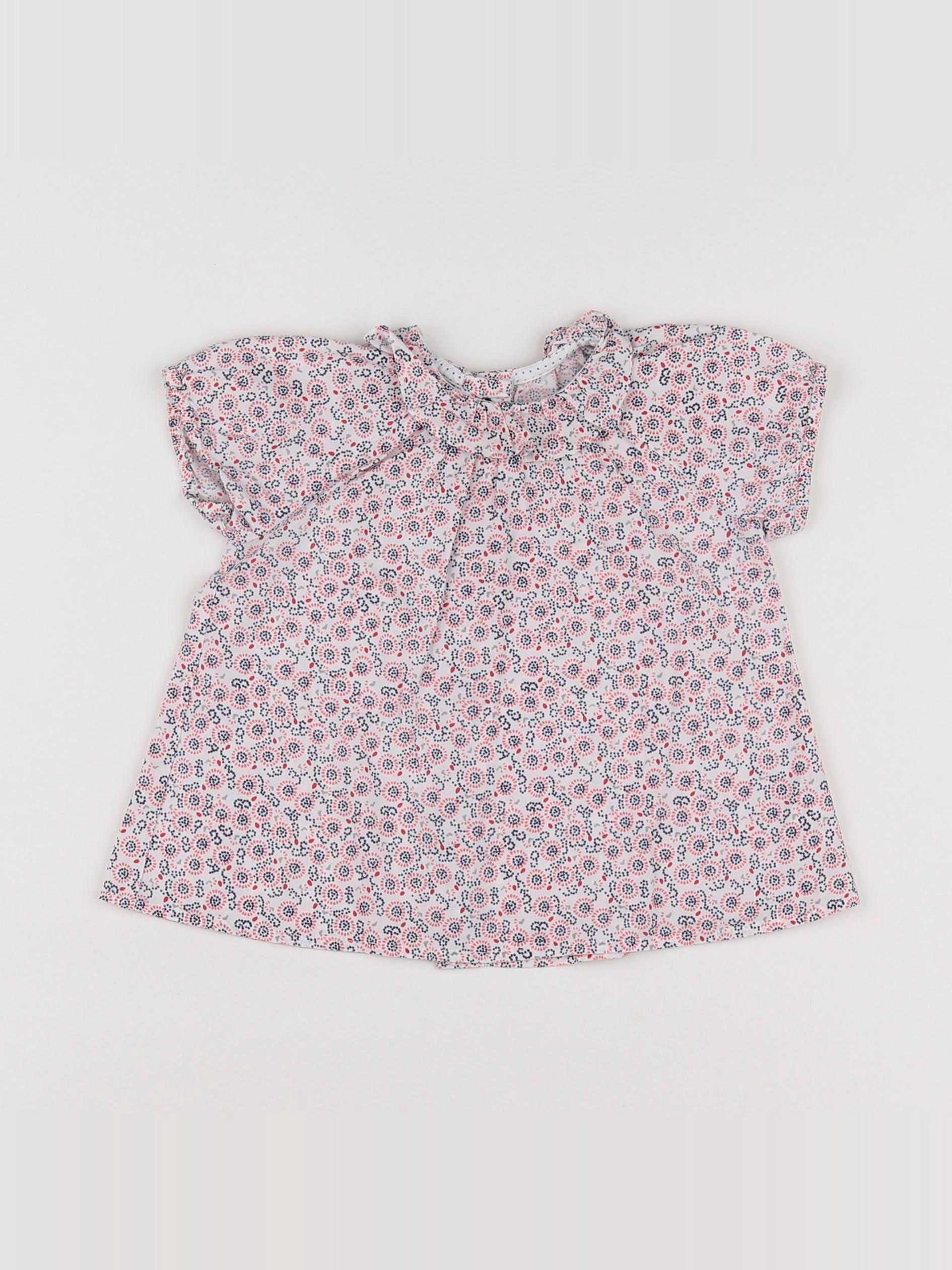 Petit Bateau - blouse multicolore - 12 mois