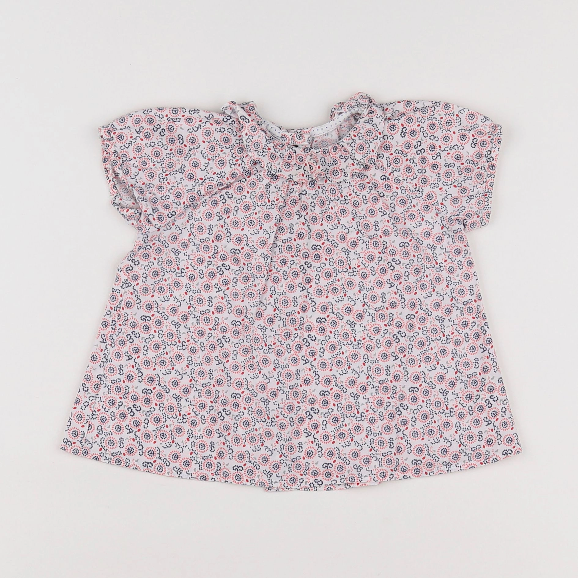 Petit Bateau - blouse multicolore - 12 mois