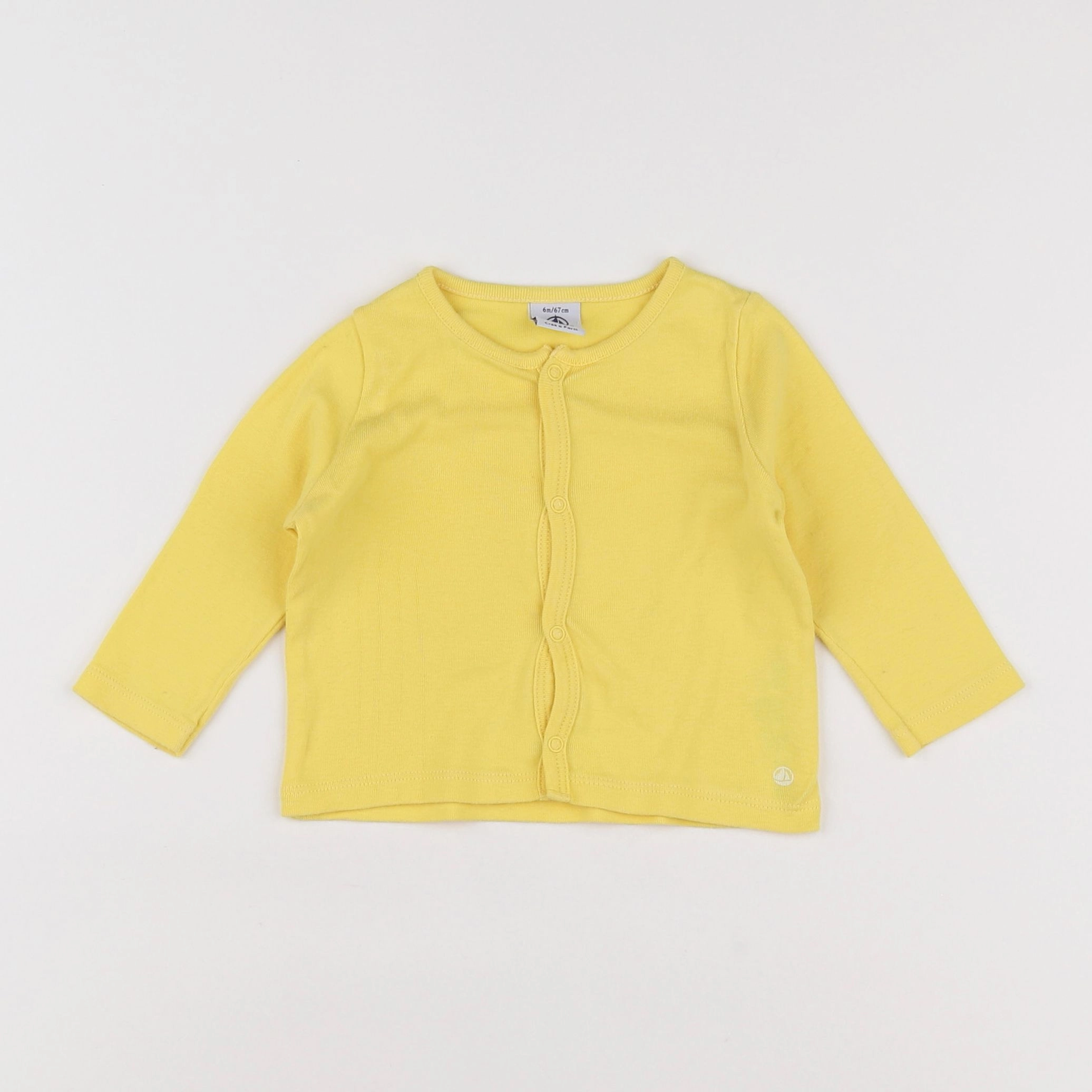 Petit Bateau - gilet jaune - 6 mois